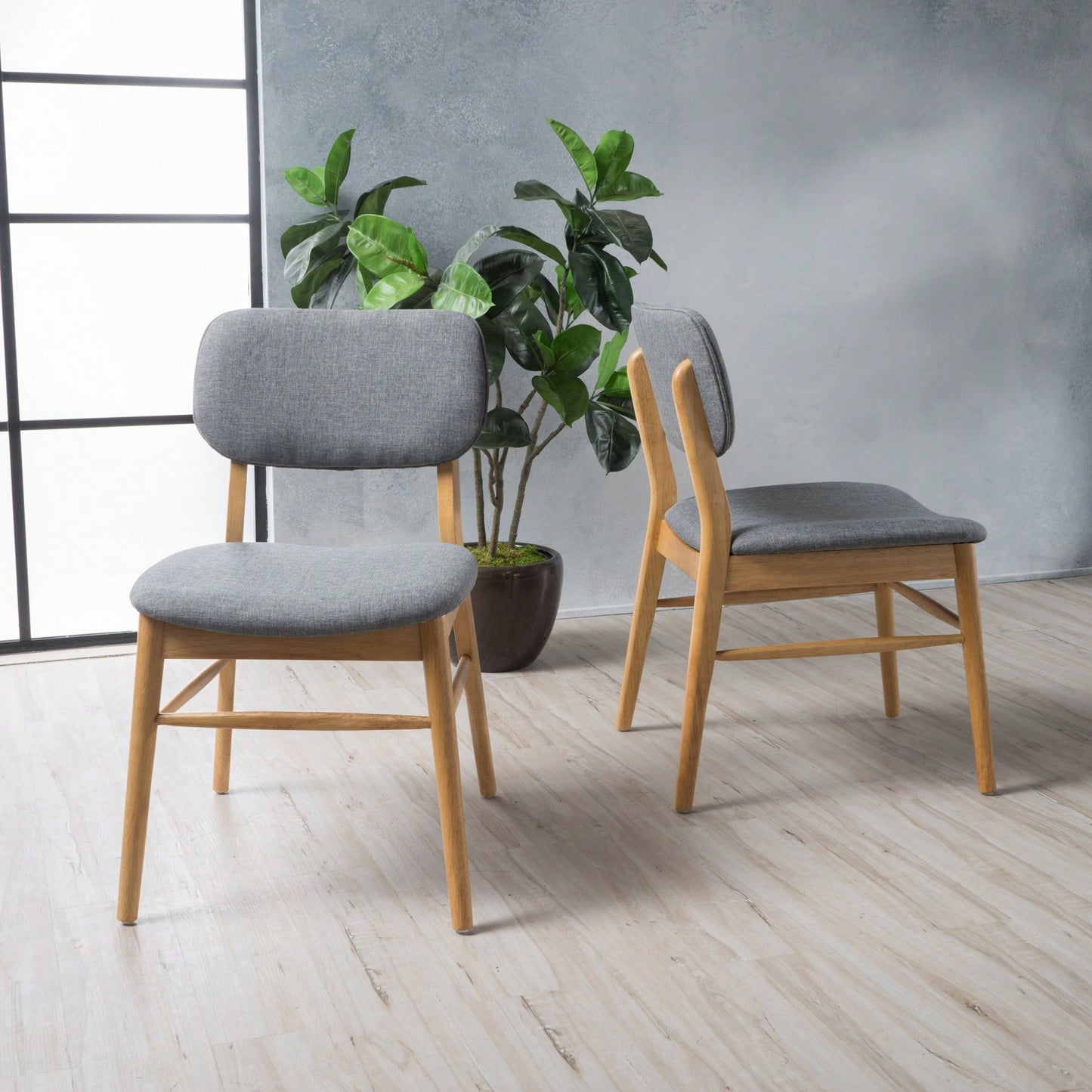 Elegant Set Of 2 Modern Dining Chairs For Home And Office Use