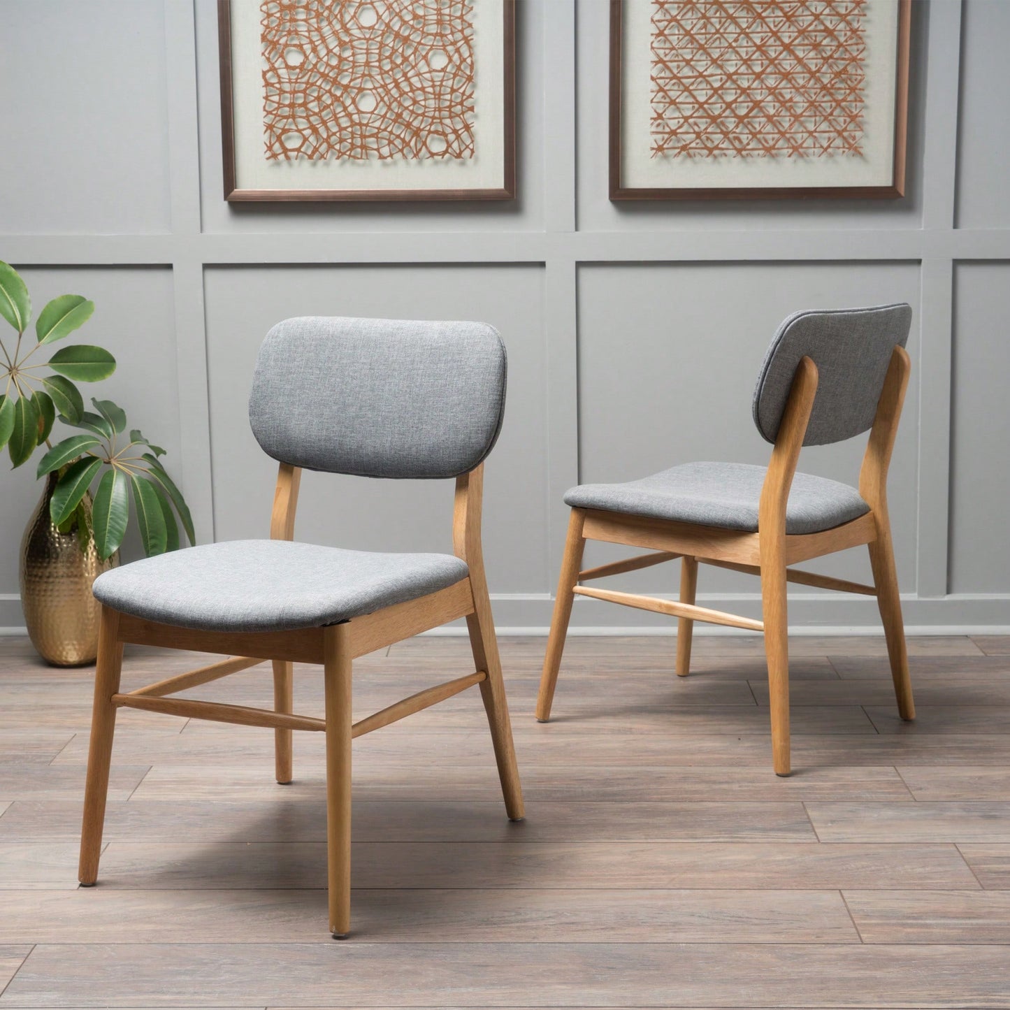 Elegant Set Of 2 Modern Dining Chairs For Home And Office Use