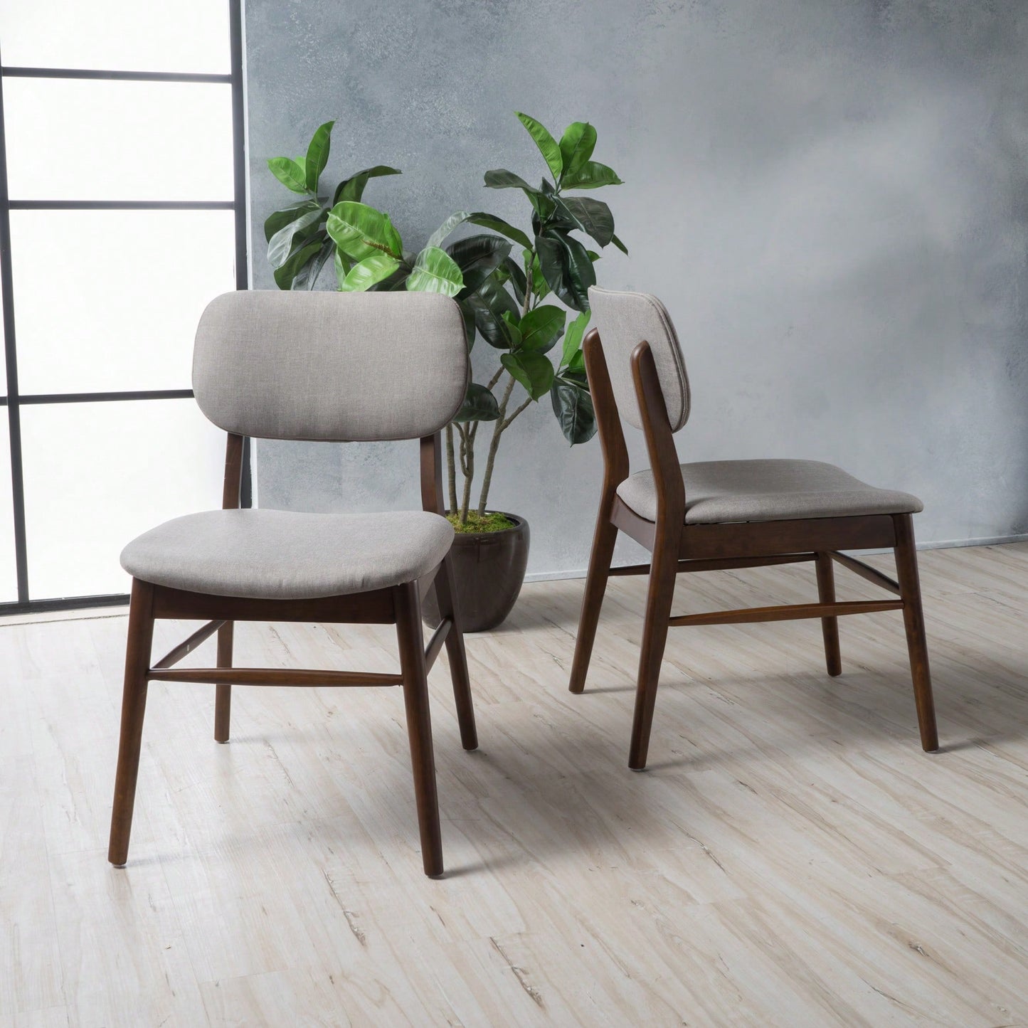 Elegant Set Of 2 Modern Dining Chairs For Home And Office Use