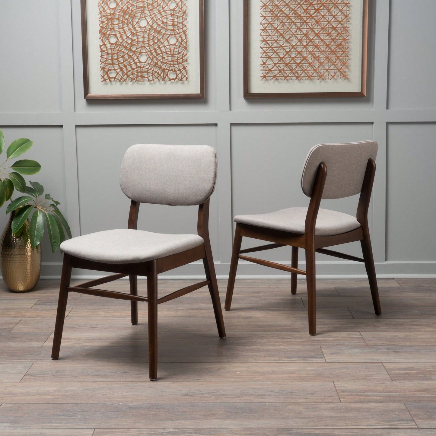 Elegant Set Of 2 Modern Dining Chairs For Home And Office Use
