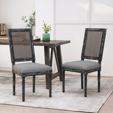 Set Of 2, Elegant Upholstered Dining Chair With Modern Design And Sturdy Frame