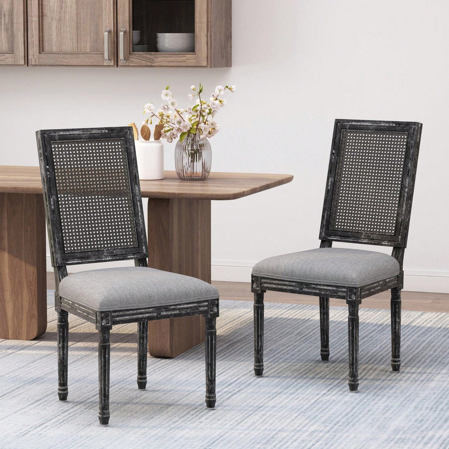 Set Of 2, Elegant Upholstered Dining Chair With Modern Design And Sturdy Frame