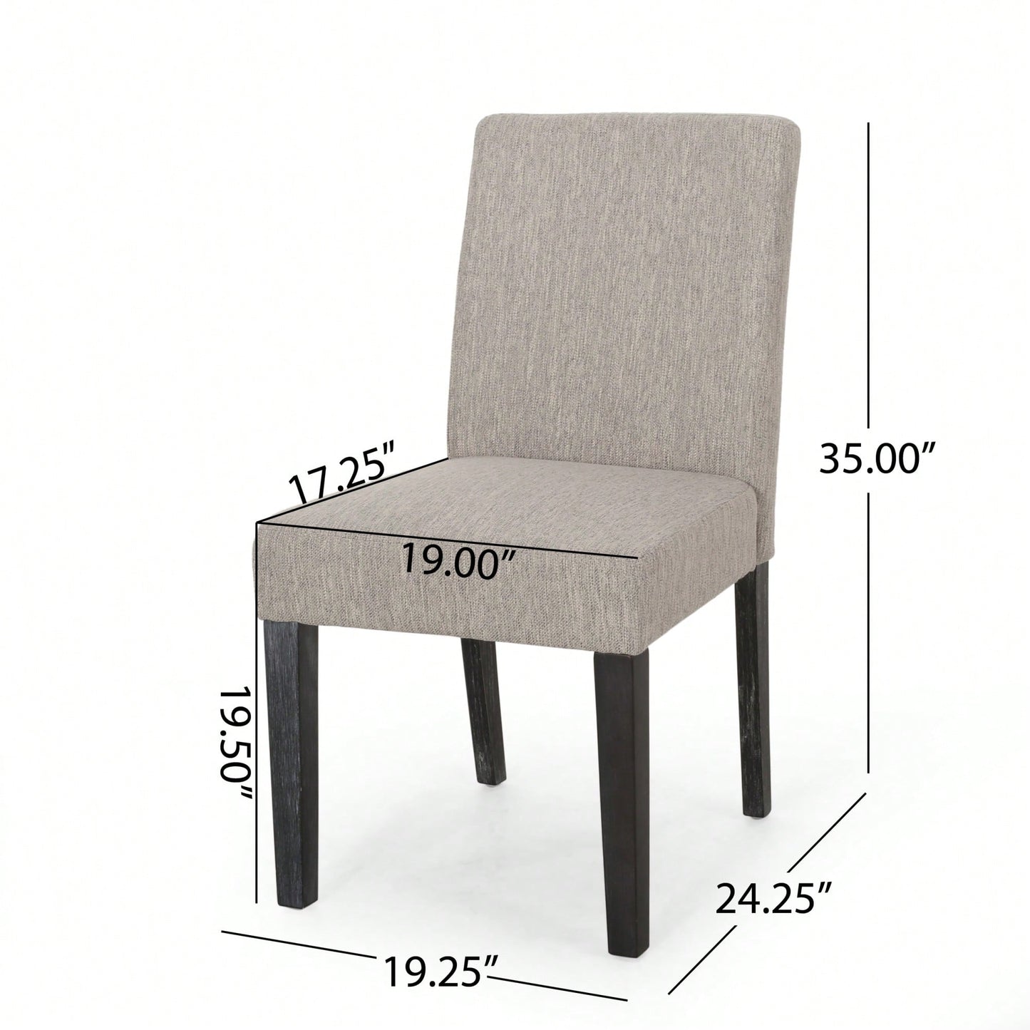 Set Of 2, Elegant Upholstered Dining Chair With Modern Design And Sturdy Frame