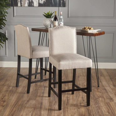 Set Of 2, Stylish Modern Counter Stool With Comfortable Seat And Sleek Design For Kitchen Or Bar Use
