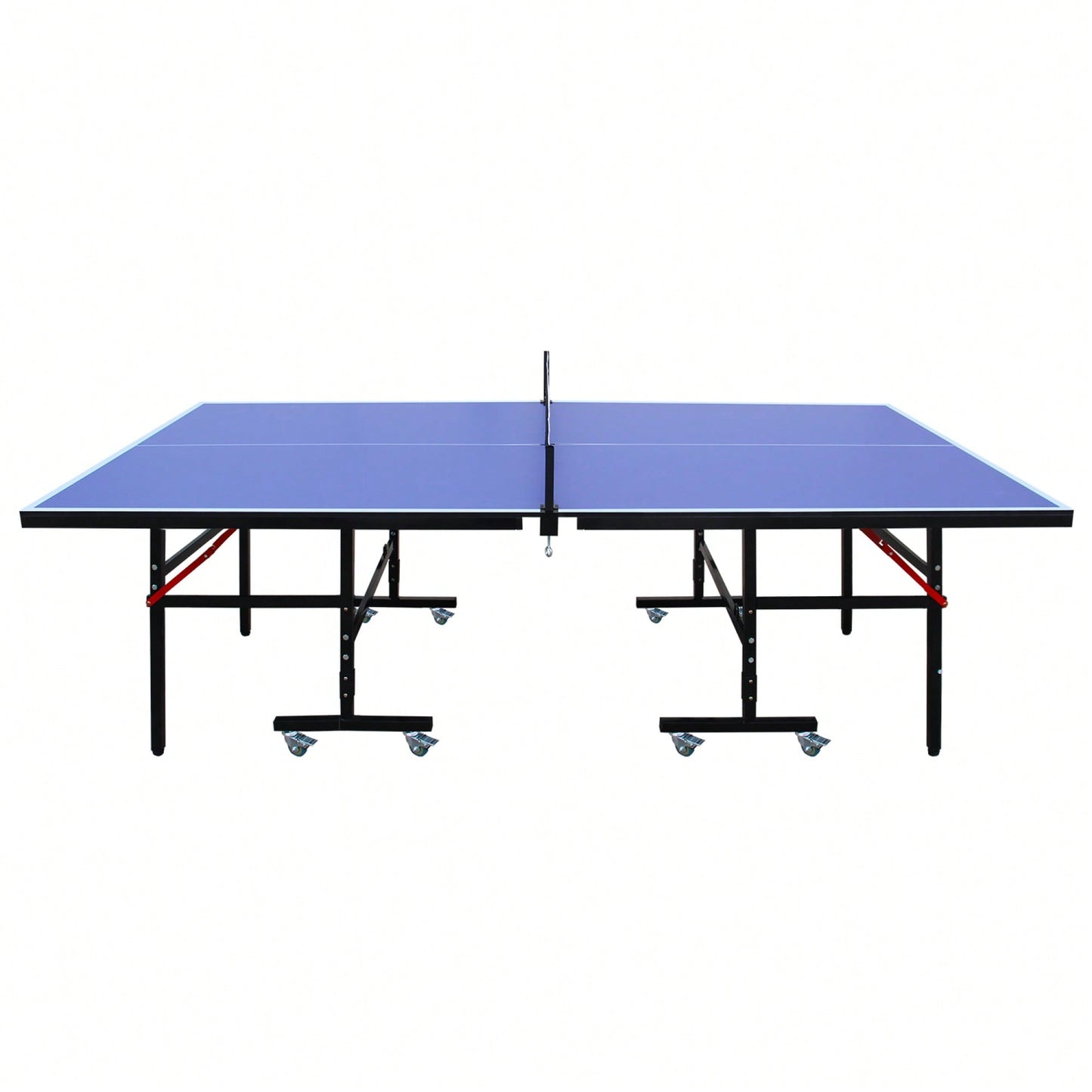 Portable 8ft Foldable Table Tennis Set With Net 2 Paddles And 3 Balls For Indoor Games