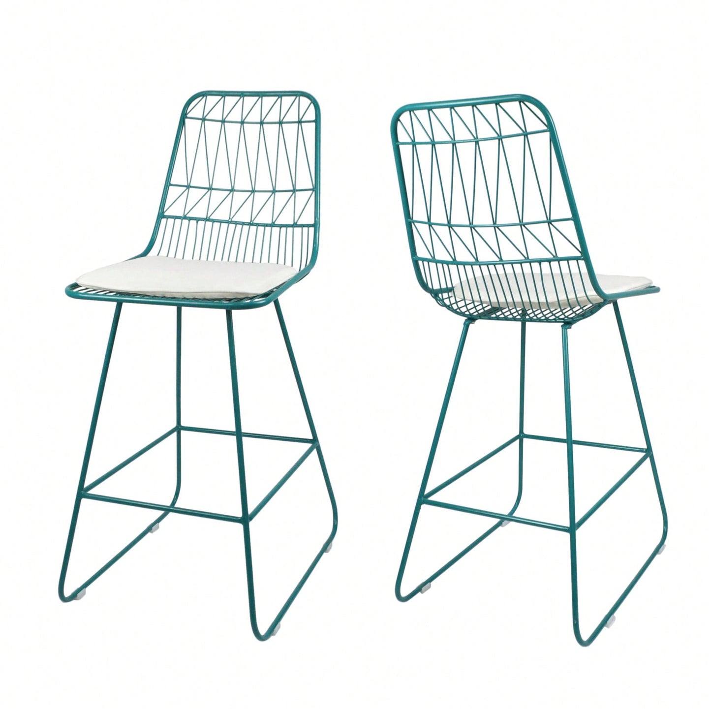Set Of 2, Modern Adjustable Height Counter Stool With Comfortable Cushion And Sleek Design