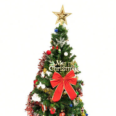 5ft Artificial Christmas Tree With Energy-Saving LED Lights And 109 Pendant Tree Skirts And Guardrails