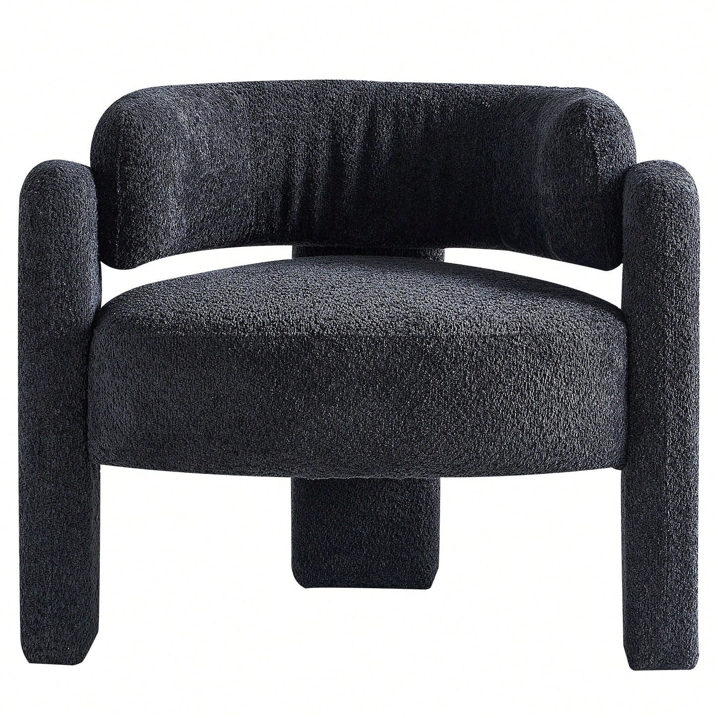 Boucle Upholstery Accent Chair 34.65 Inches Wide Stylish Comfort For Living Room Or Office Beige