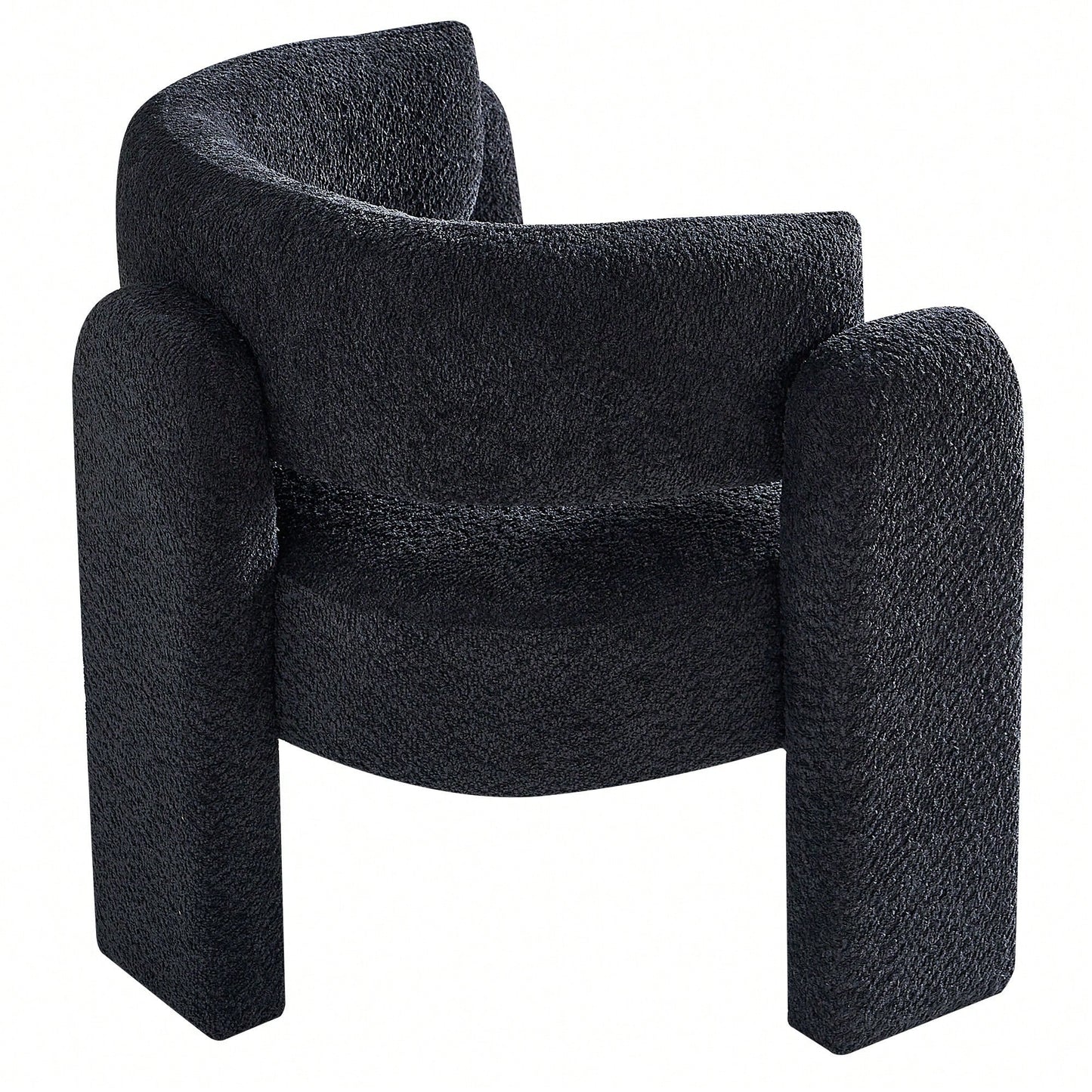 Boucle Upholstery Accent Chair 34.65 Inches Wide Stylish Comfort For Living Room Or Office Beige