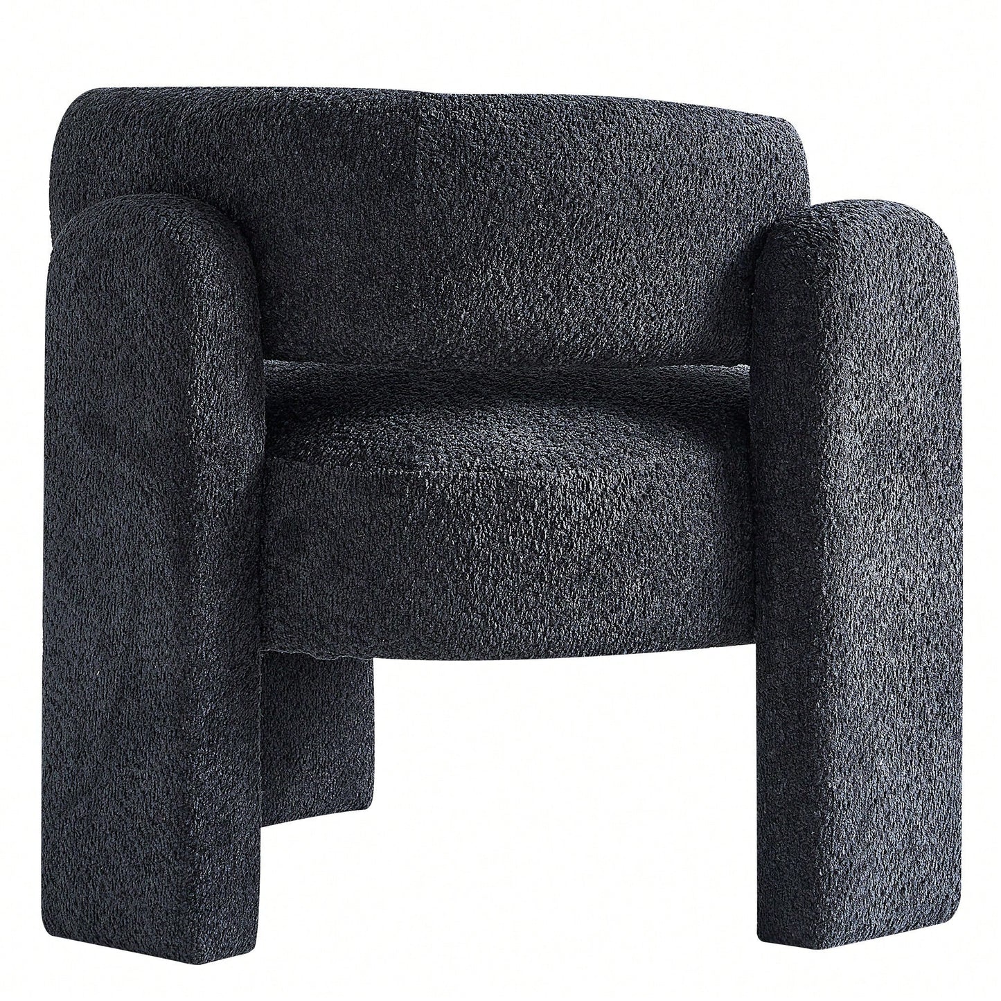 Boucle Upholstery Accent Chair 34.65 Inches Wide Stylish Comfort For Living Room Or Office Beige