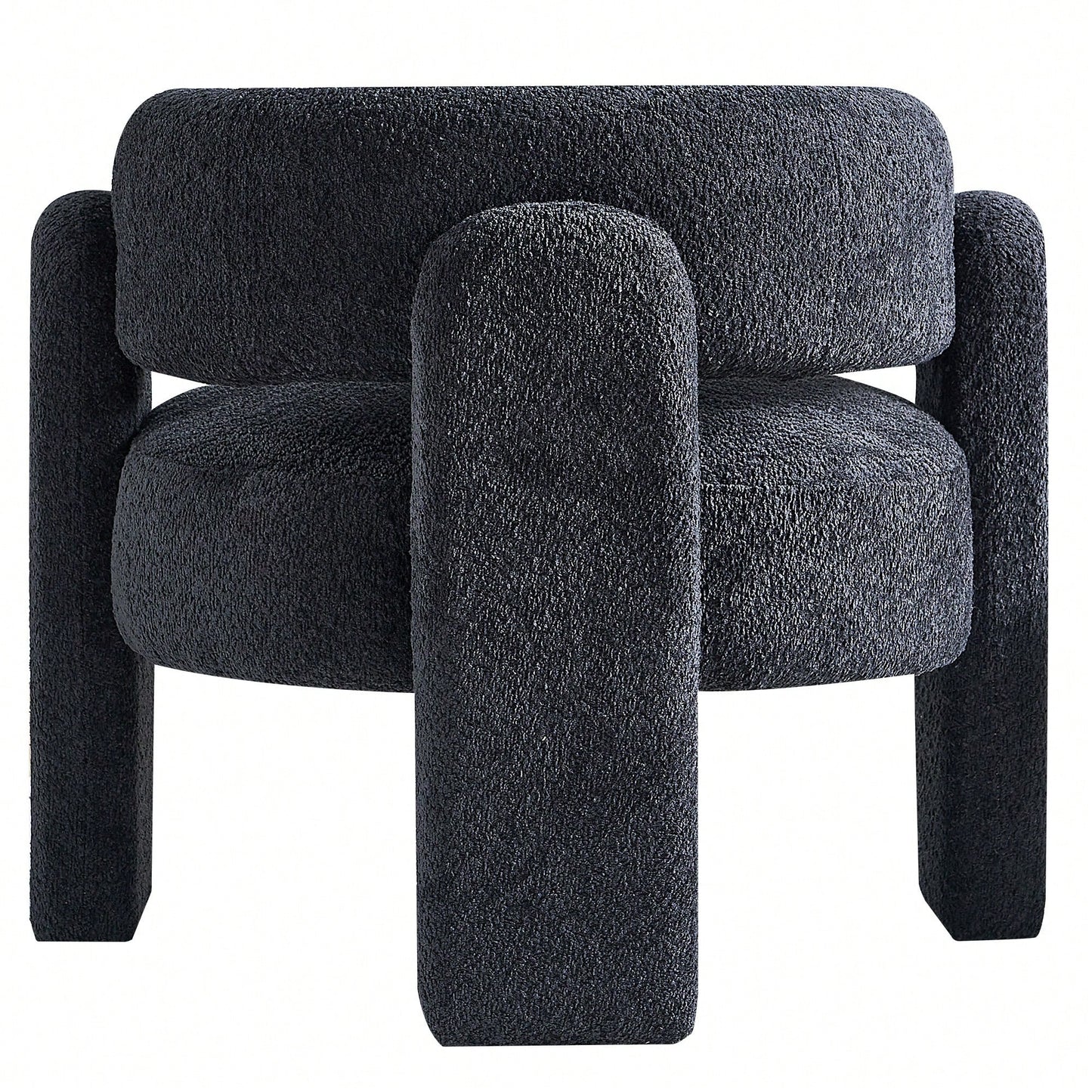 Boucle Upholstery Accent Chair 34.65 Inches Wide Stylish Comfort For Living Room Or Office Beige