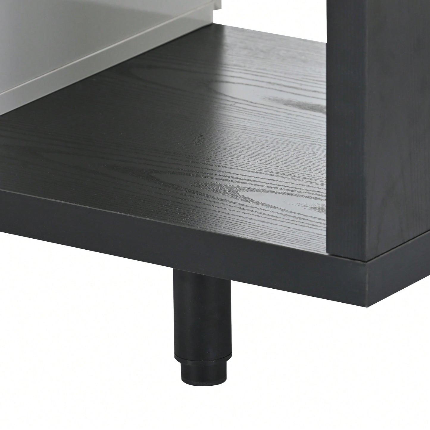 Modern Extendable TV Stand For 80 Inch And Larger TVs Stylish Black And White Design
