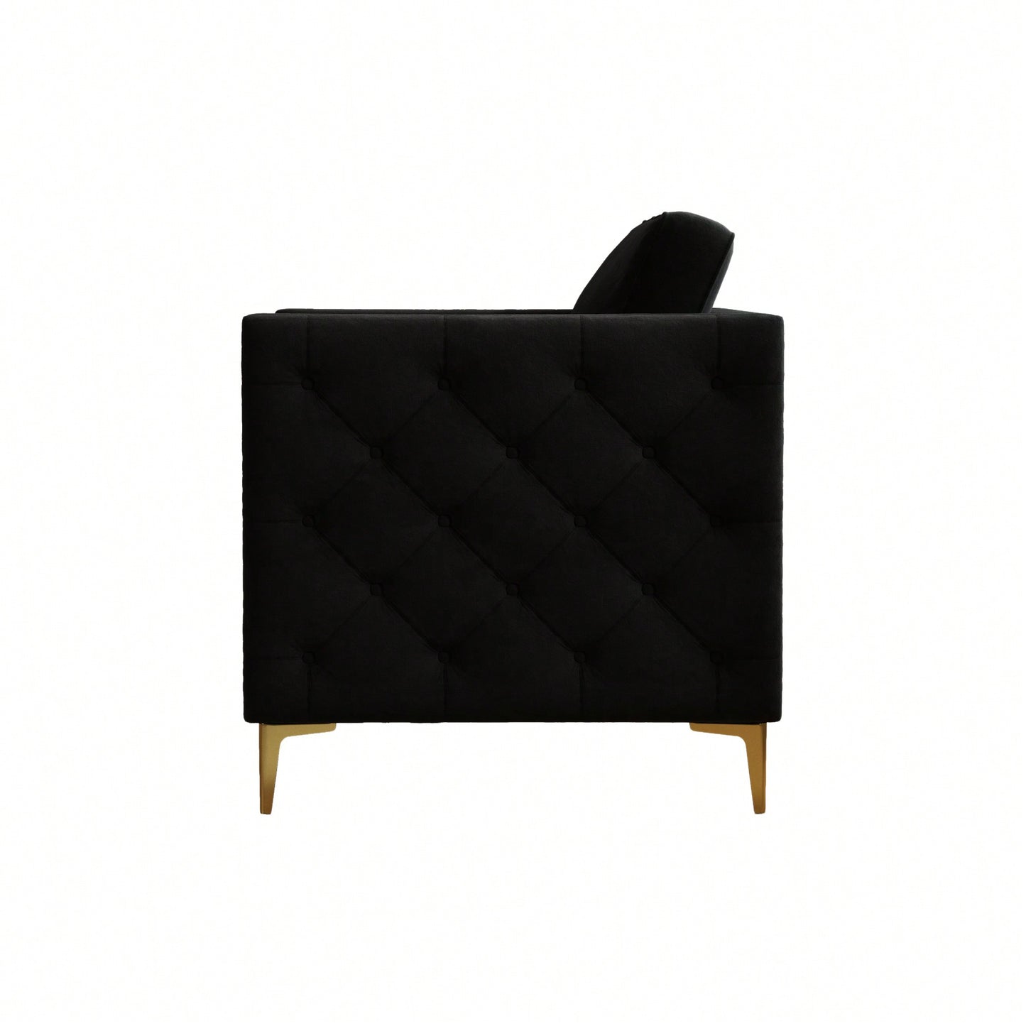 Elegant Beige Velvet Upholstered Accent Chair With Metal Legs For Living Room