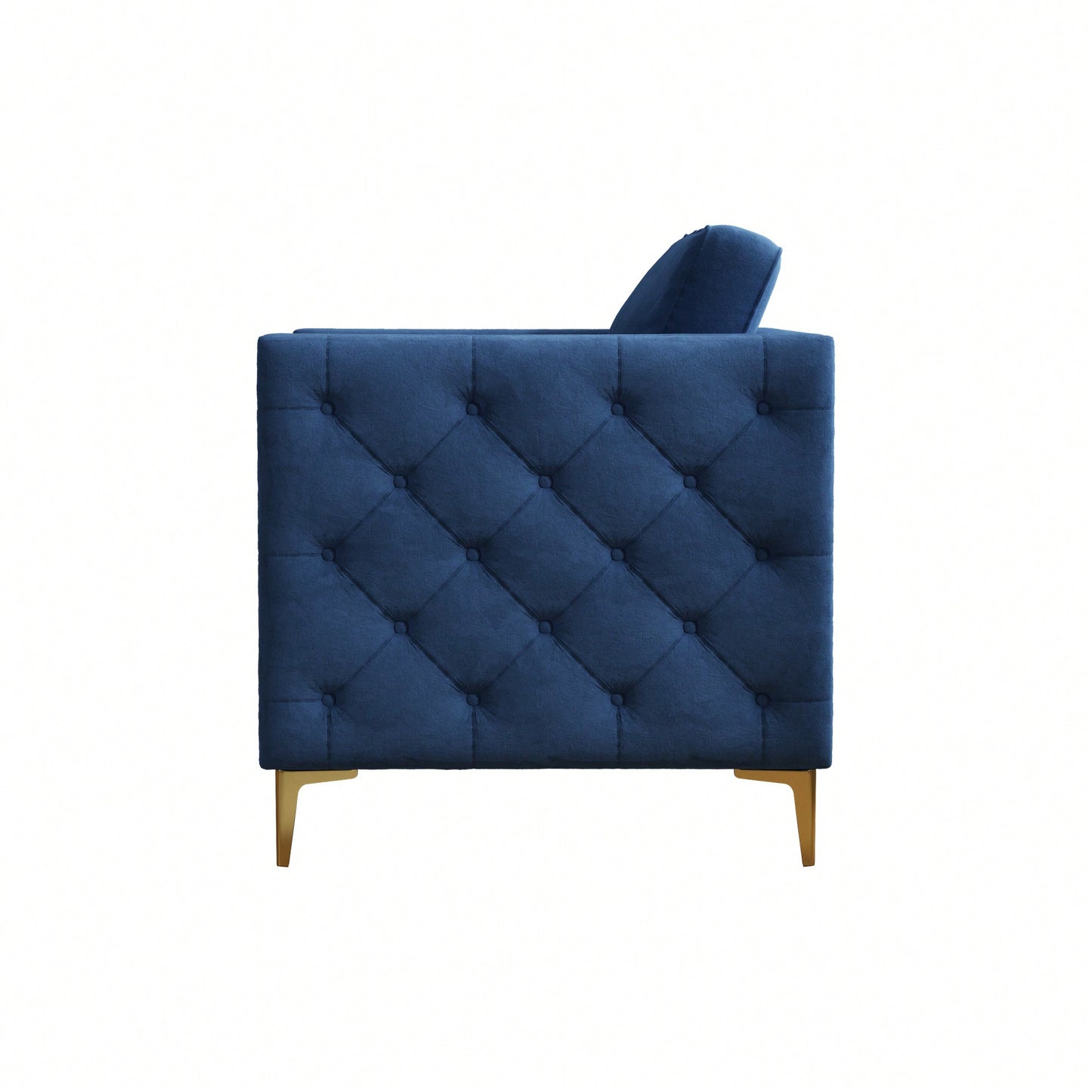 Elegant Beige Velvet Upholstered Accent Chair With Metal Legs For Living Room