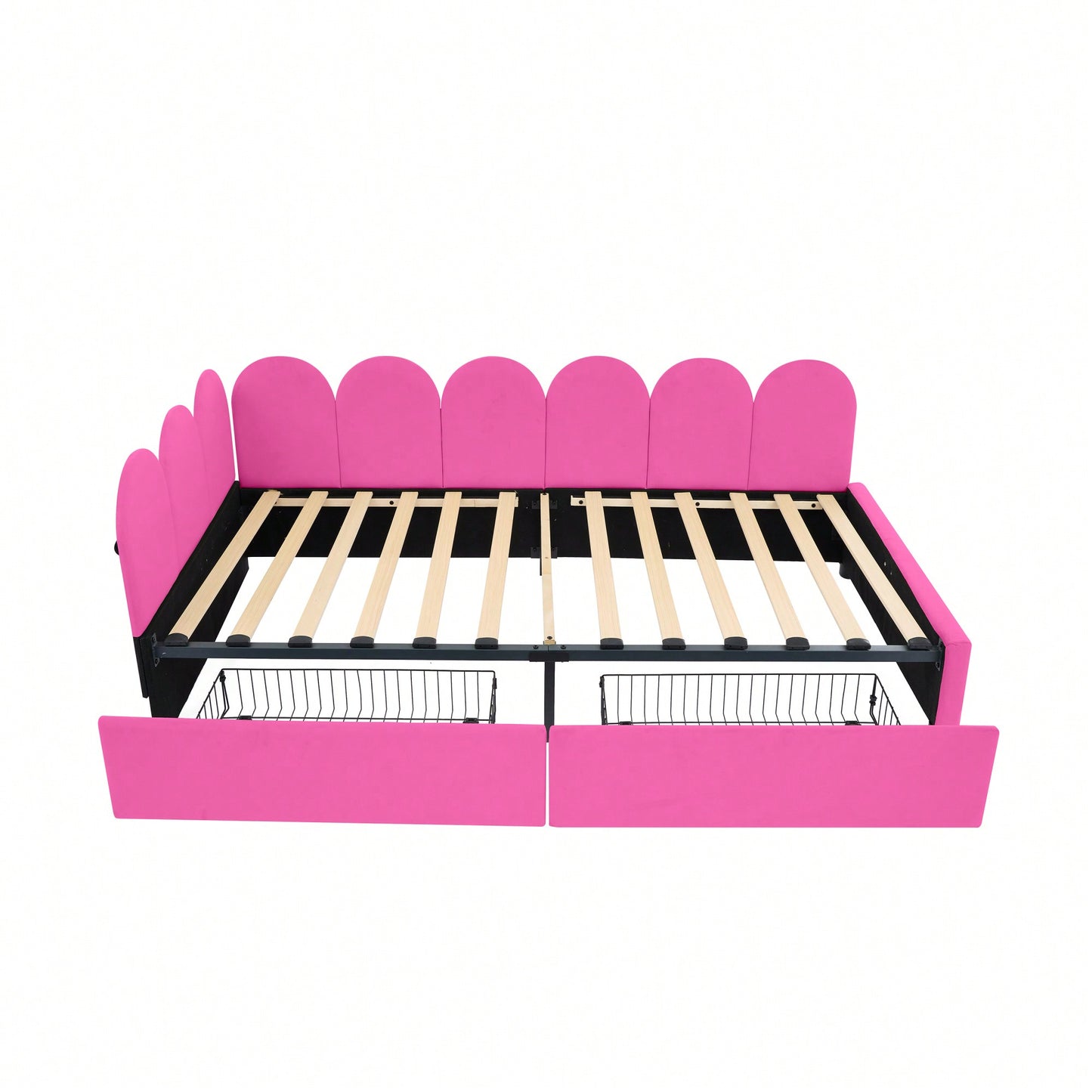 Velvet Twin Size Upholstered Daybed With 2 Storage Drawers And Soft Fabric Headboard No Box Spring Required Beige