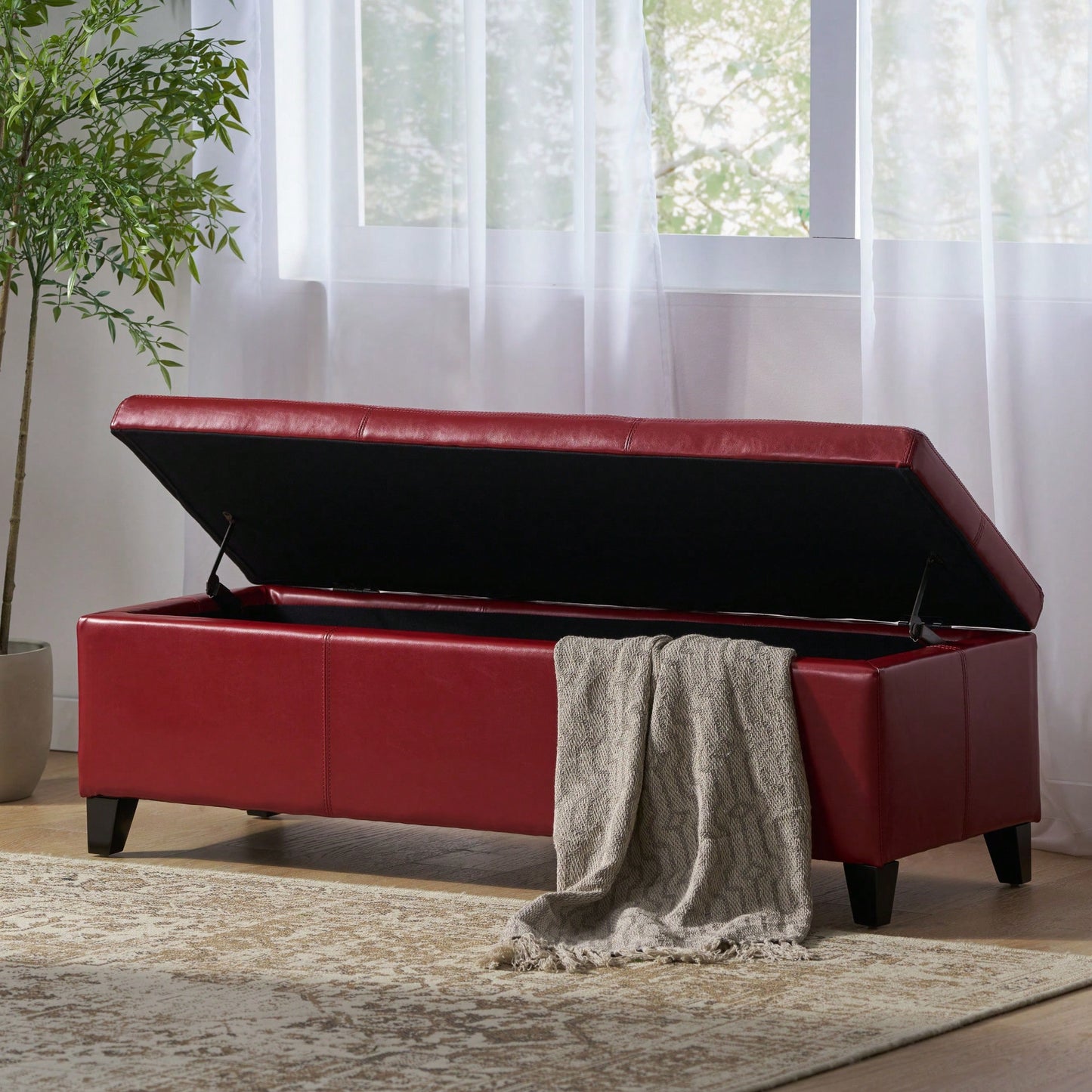 Versatile Storage Ottoman With Stylish Design And Ample Space For Home Organization