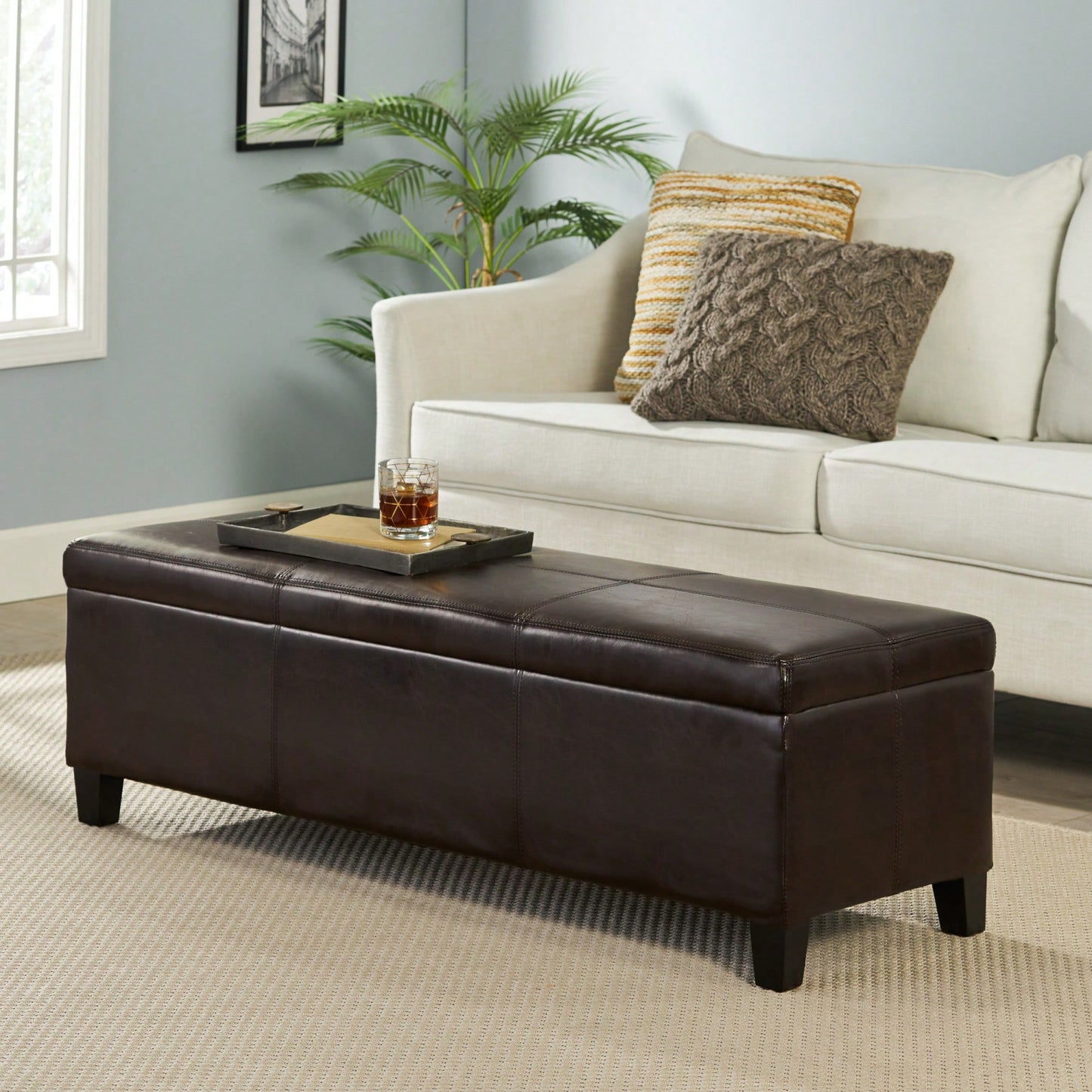 Versatile Storage Ottoman With Stylish Design And Ample Space For Home Organization
