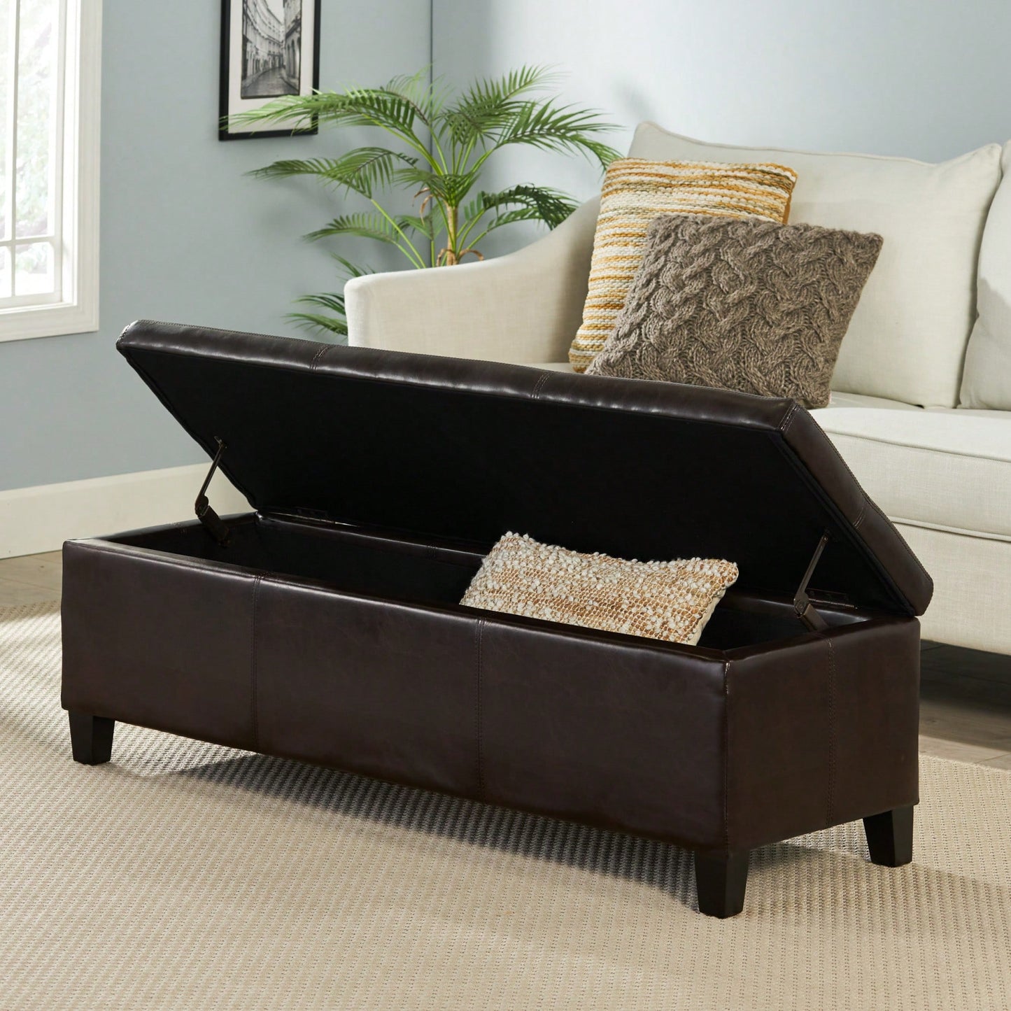 Versatile Storage Ottoman With Stylish Design And Ample Space For Home Organization