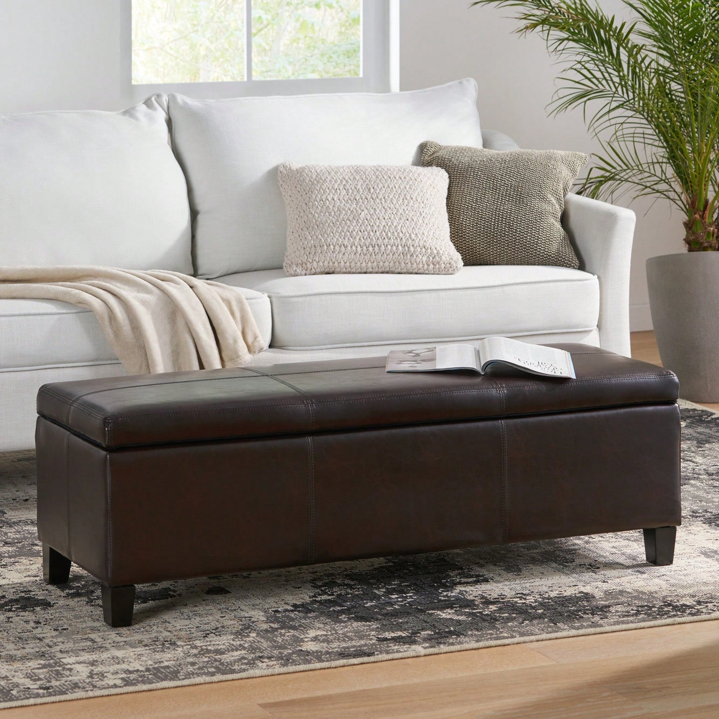 Versatile Storage Ottoman With Stylish Design And Ample Space For Home Organization
