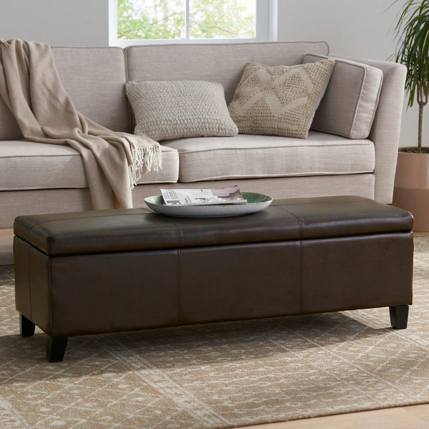 Versatile Storage Ottoman With Stylish Design And Ample Space For Home Organization