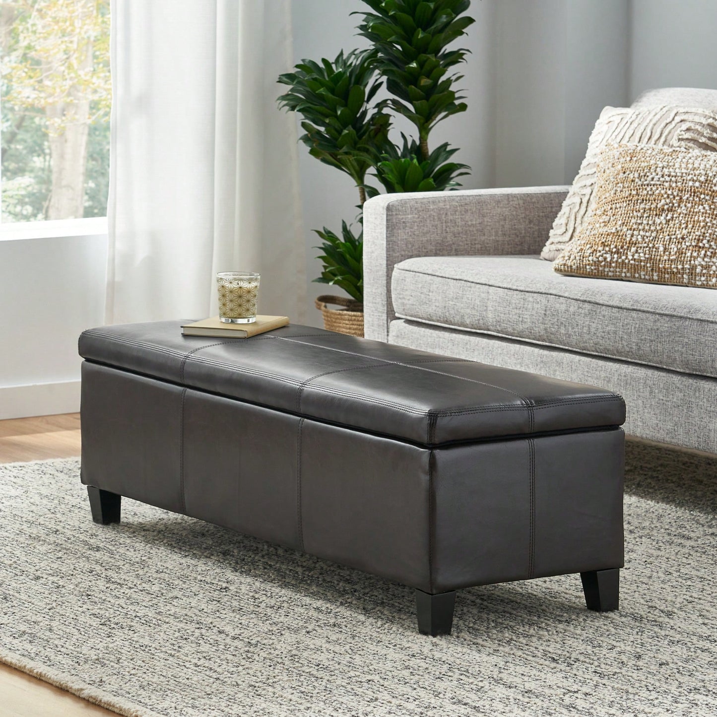 Versatile Storage Ottoman With Stylish Design And Ample Space For Home Organization