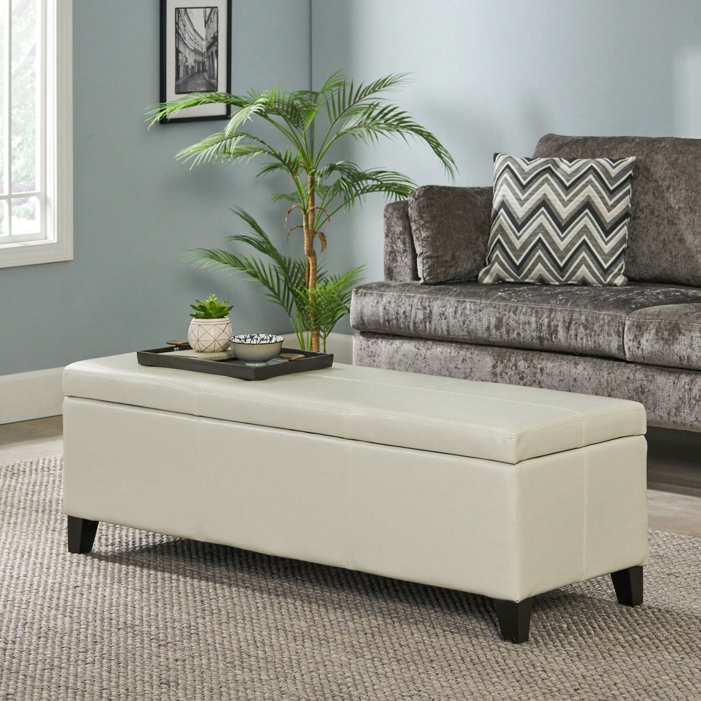 Versatile Storage Ottoman With Stylish Design And Ample Space For Home Organization
