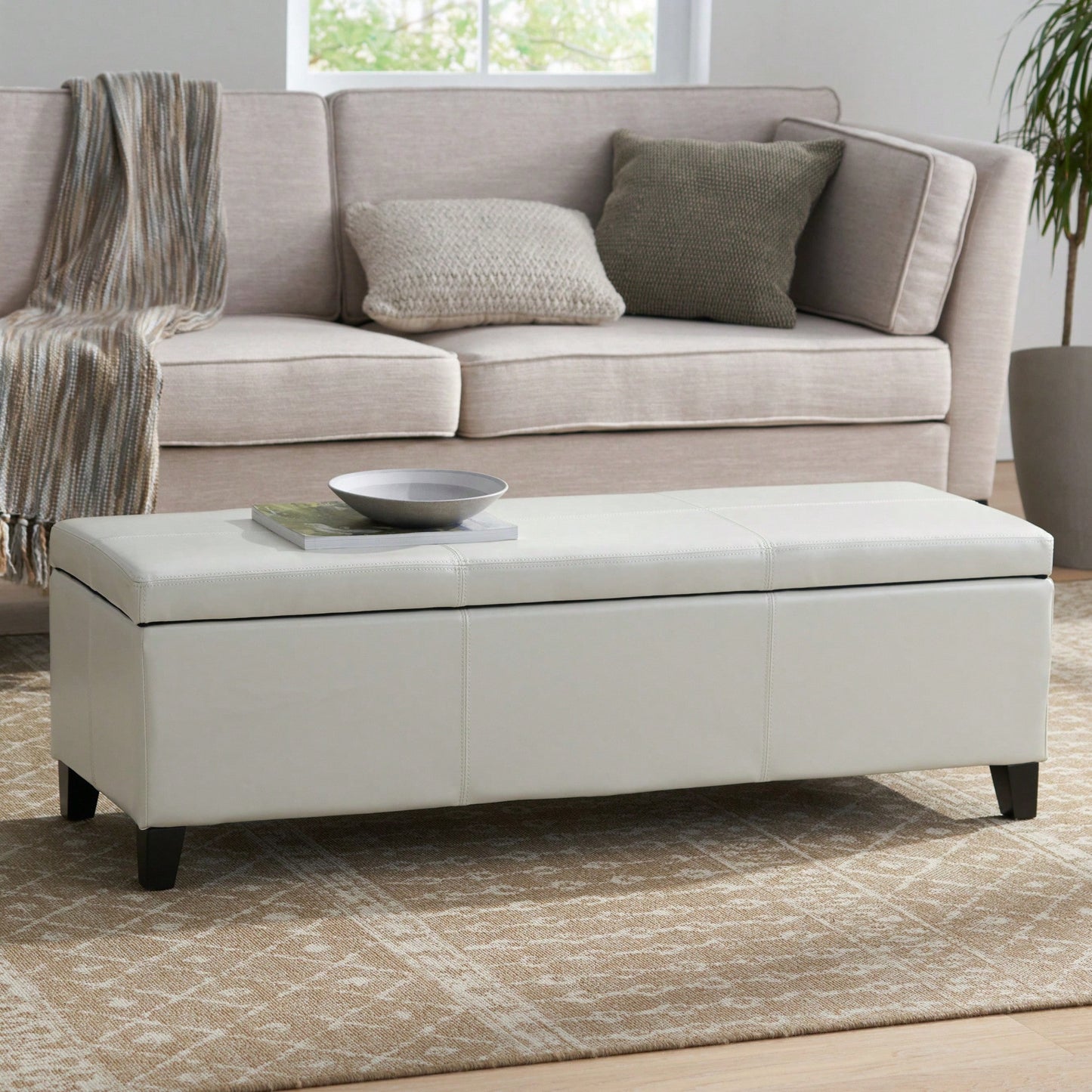 Versatile Storage Ottoman With Stylish Design And Ample Space For Home Organization