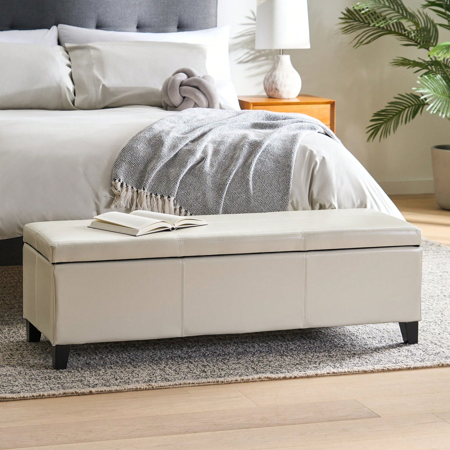 Versatile Storage Ottoman With Stylish Design And Ample Space For Home Organization