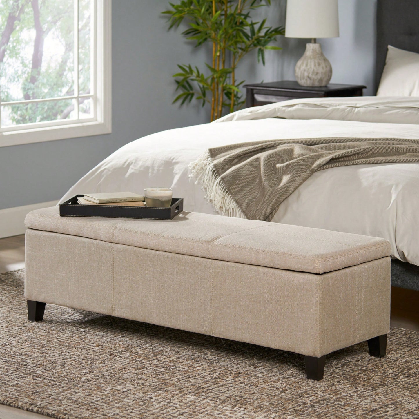 Versatile Storage Ottoman With Stylish Design And Ample Space For Home Organization