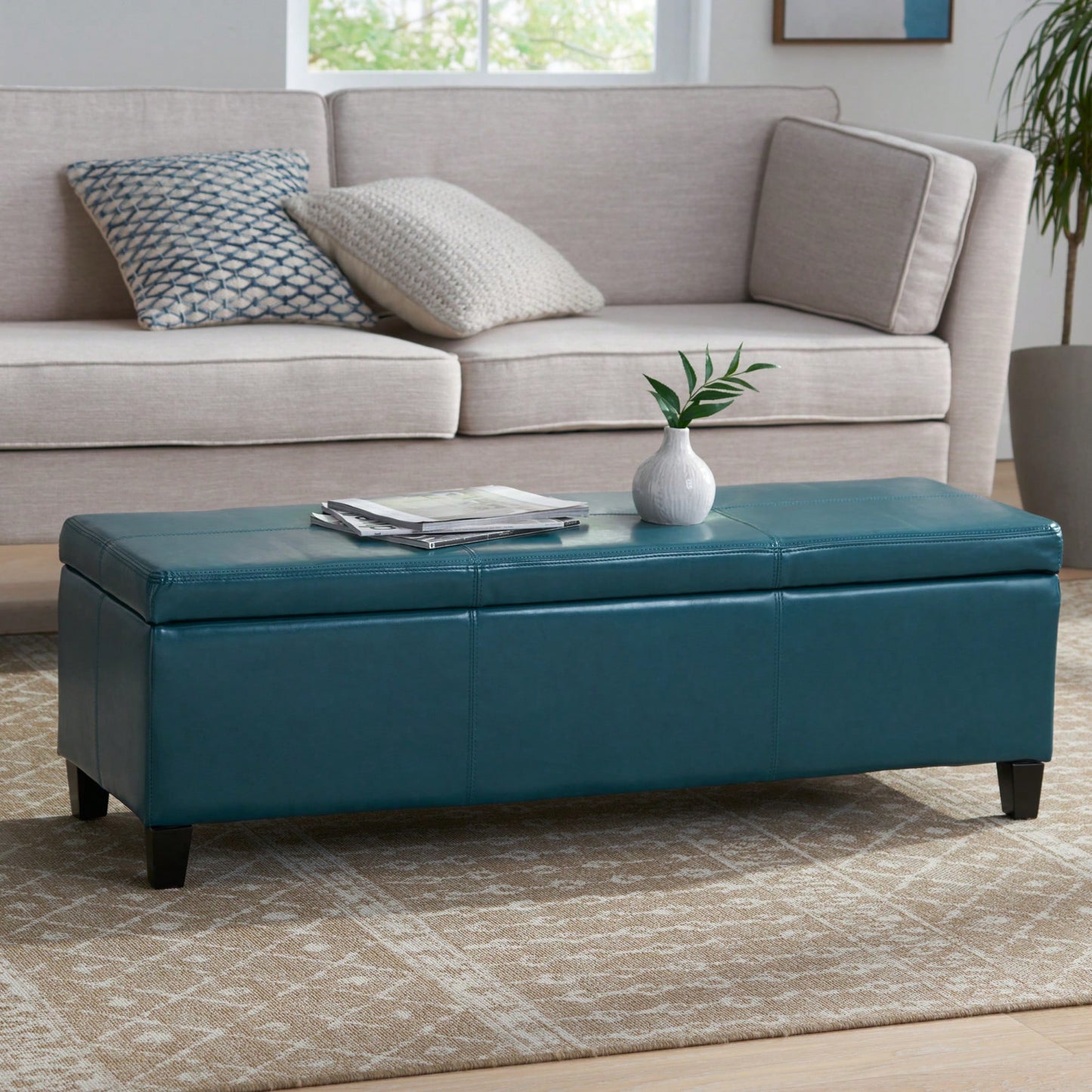 Versatile Storage Ottoman With Stylish Design And Ample Space For Home Organization