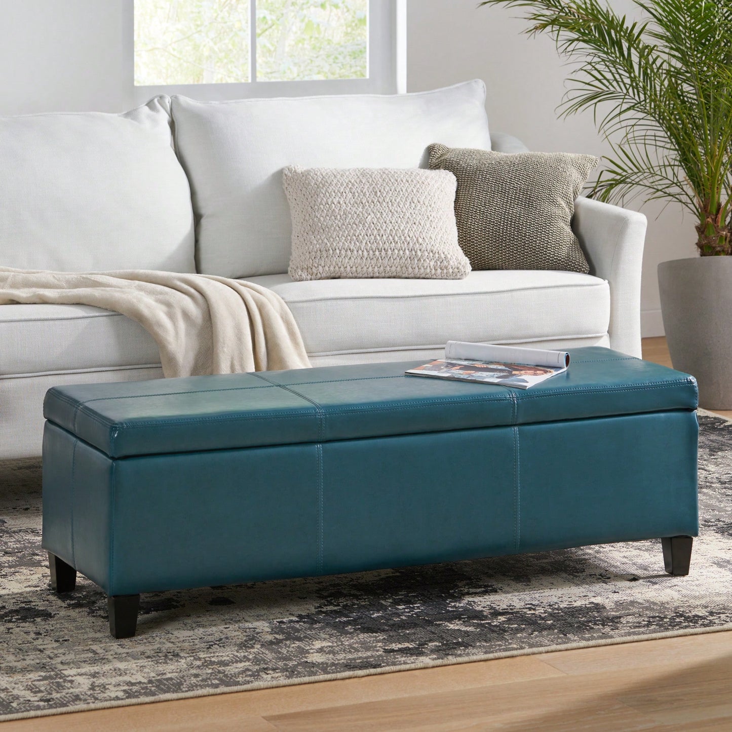 Versatile Storage Ottoman With Stylish Design And Ample Space For Home Organization