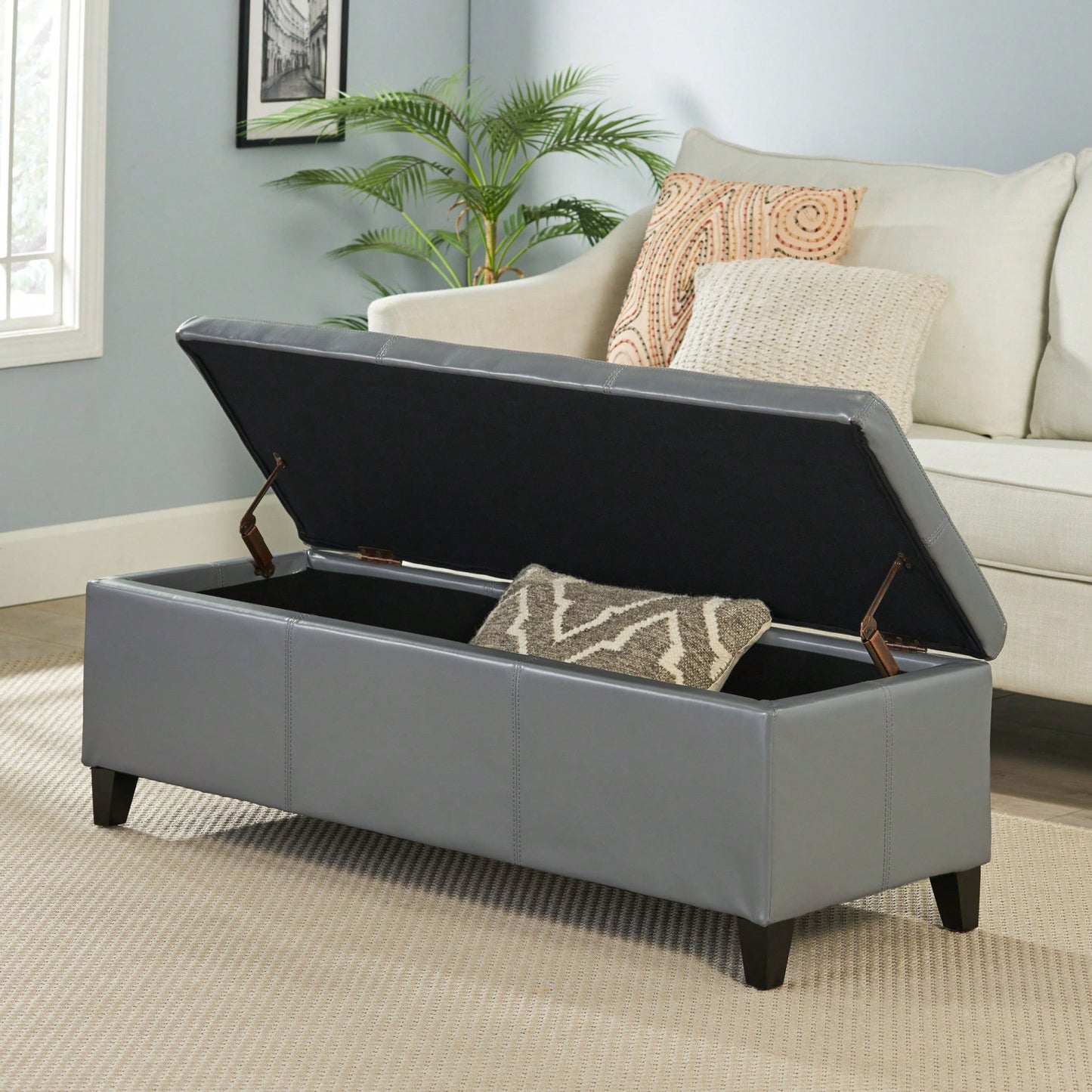 Versatile Storage Ottoman With Stylish Design And Ample Space For Home Organization