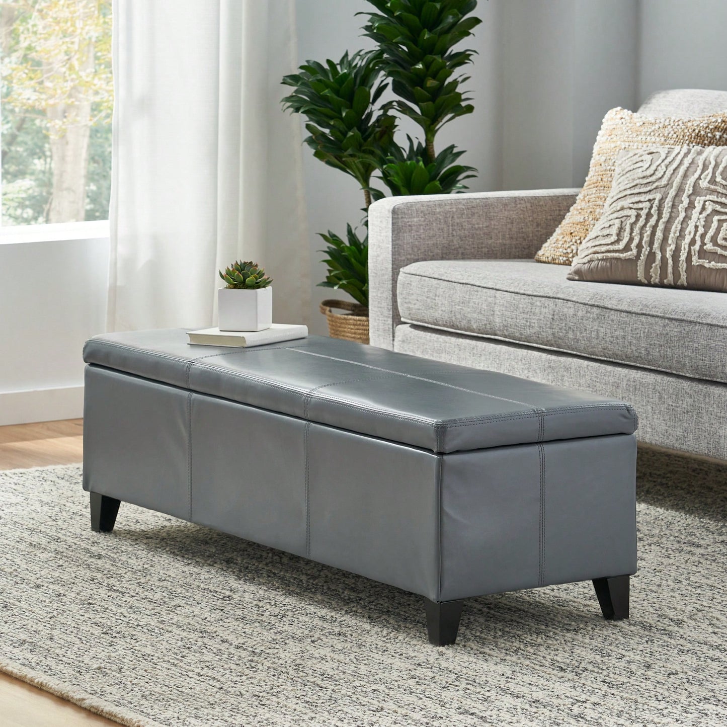 Versatile Storage Ottoman With Stylish Design And Ample Space For Home Organization