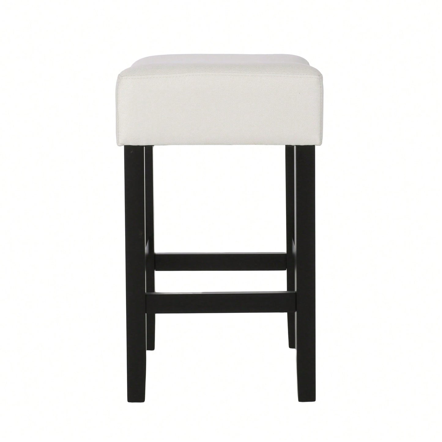 Set Of 2 Light Blue Backless Leather Counter Height Barstools For Modern Home Decor