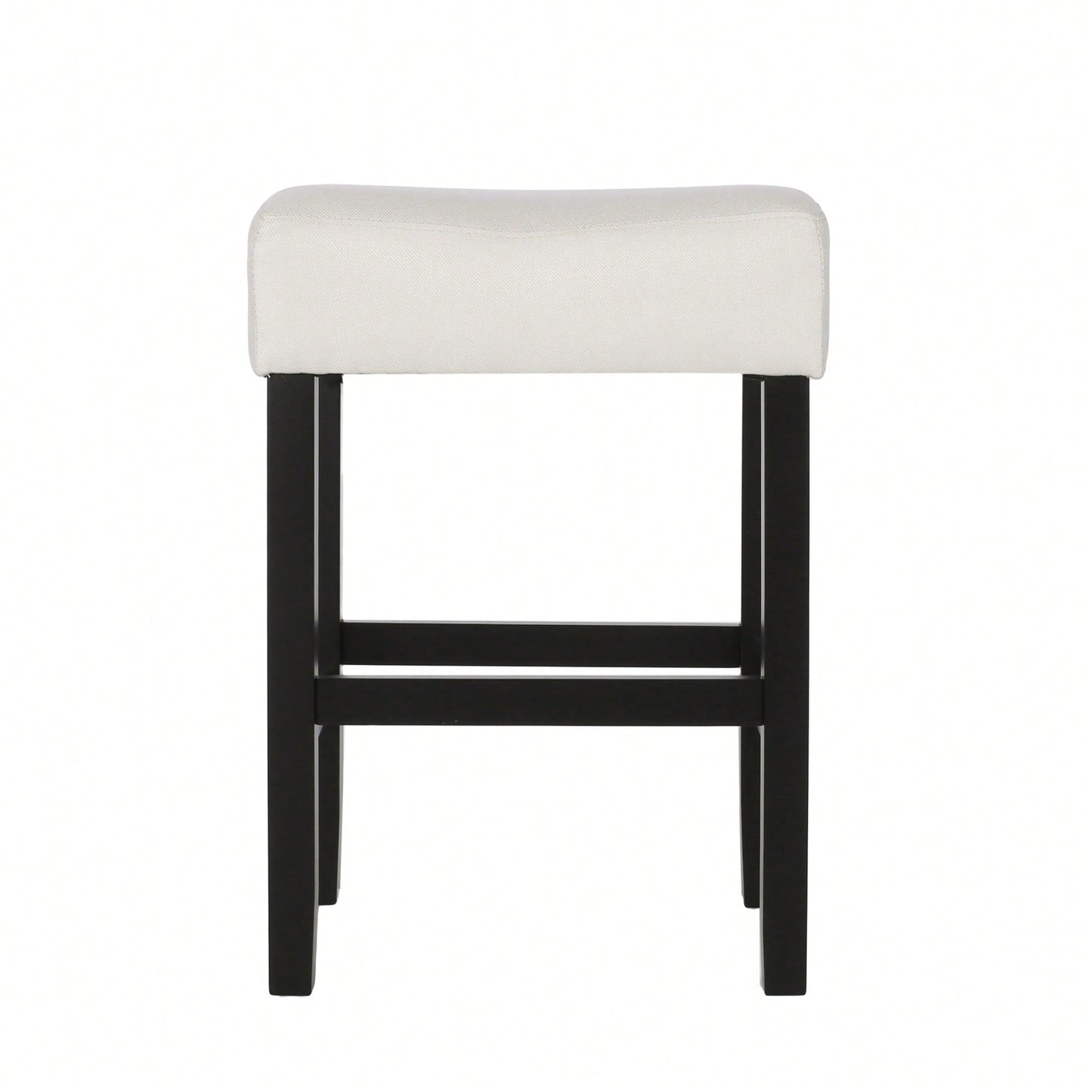 Set Of 2 Light Blue Backless Leather Counter Height Barstools For Modern Home Decor