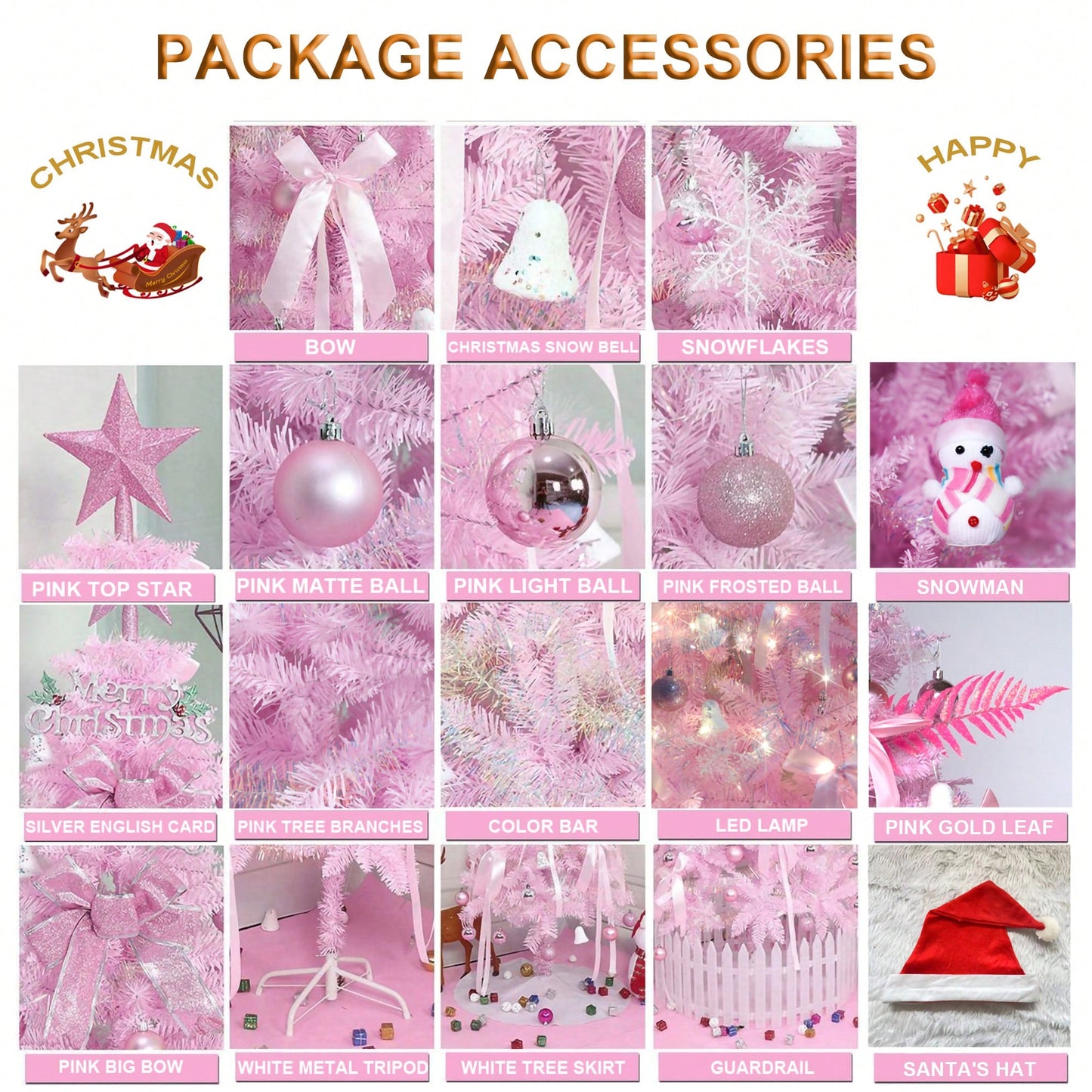 6FT Pink Christmas Tree For Festive Holiday Decor