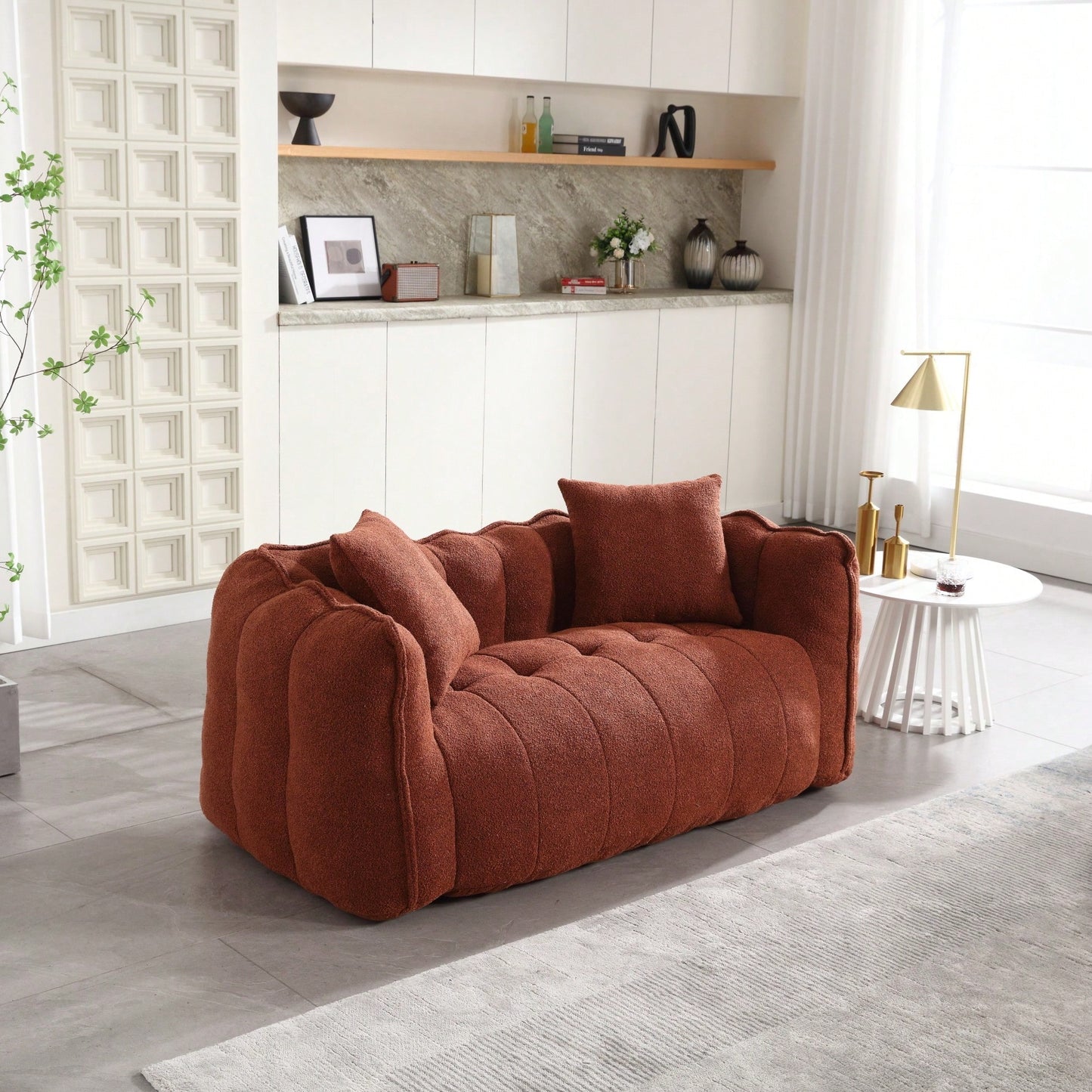 Cozy Soft Beanbag Chair With High Resilience Foam Core For Two - Perfect For Gaming, Reading, And TV Watching