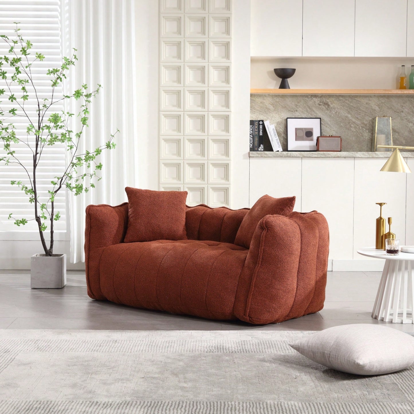 Cozy Soft Beanbag Chair With High Resilience Foam Core For Two - Perfect For Gaming, Reading, And TV Watching