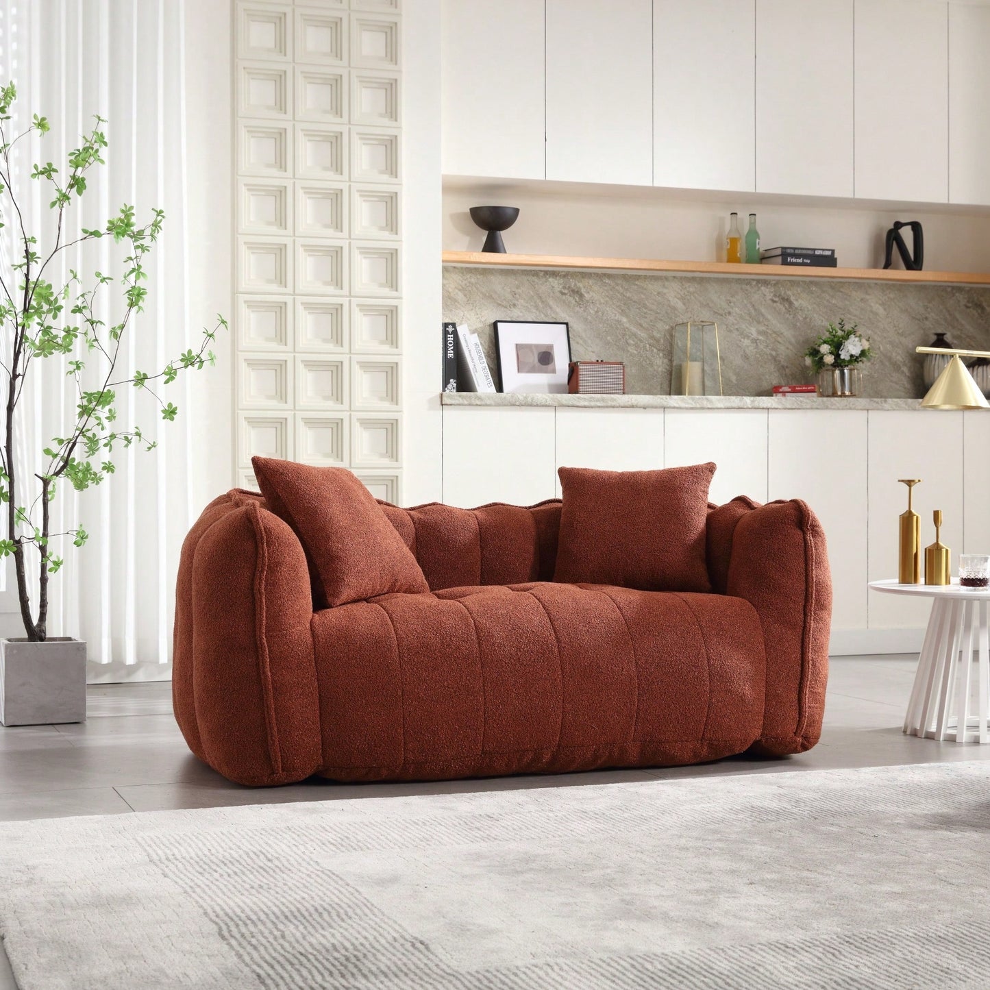 Cozy Soft Beanbag Chair With High Resilience Foam Core For Two - Perfect For Gaming, Reading, And TV Watching
