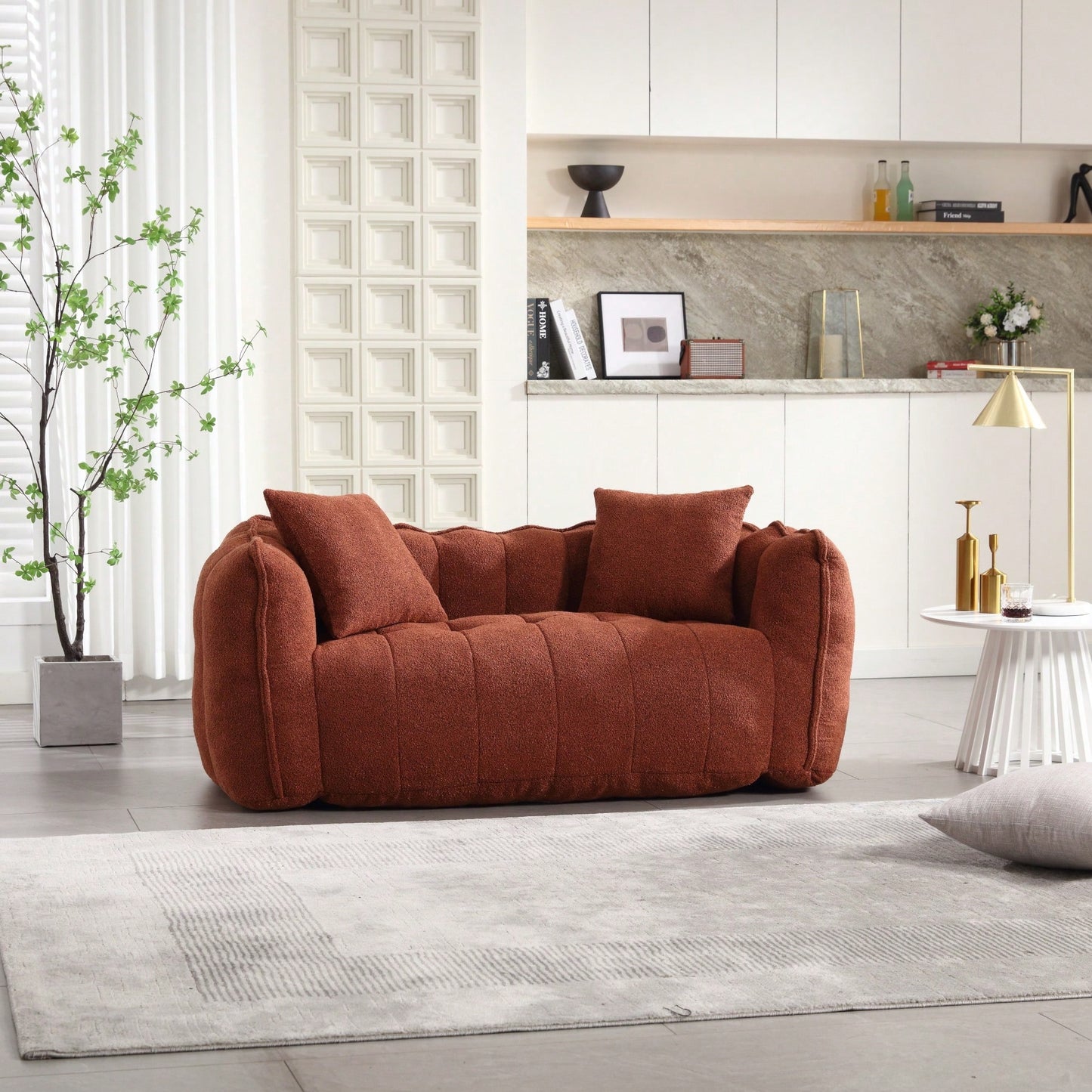 Cozy Soft Beanbag Chair With High Resilience Foam Core For Two - Perfect For Gaming, Reading, And TV Watching