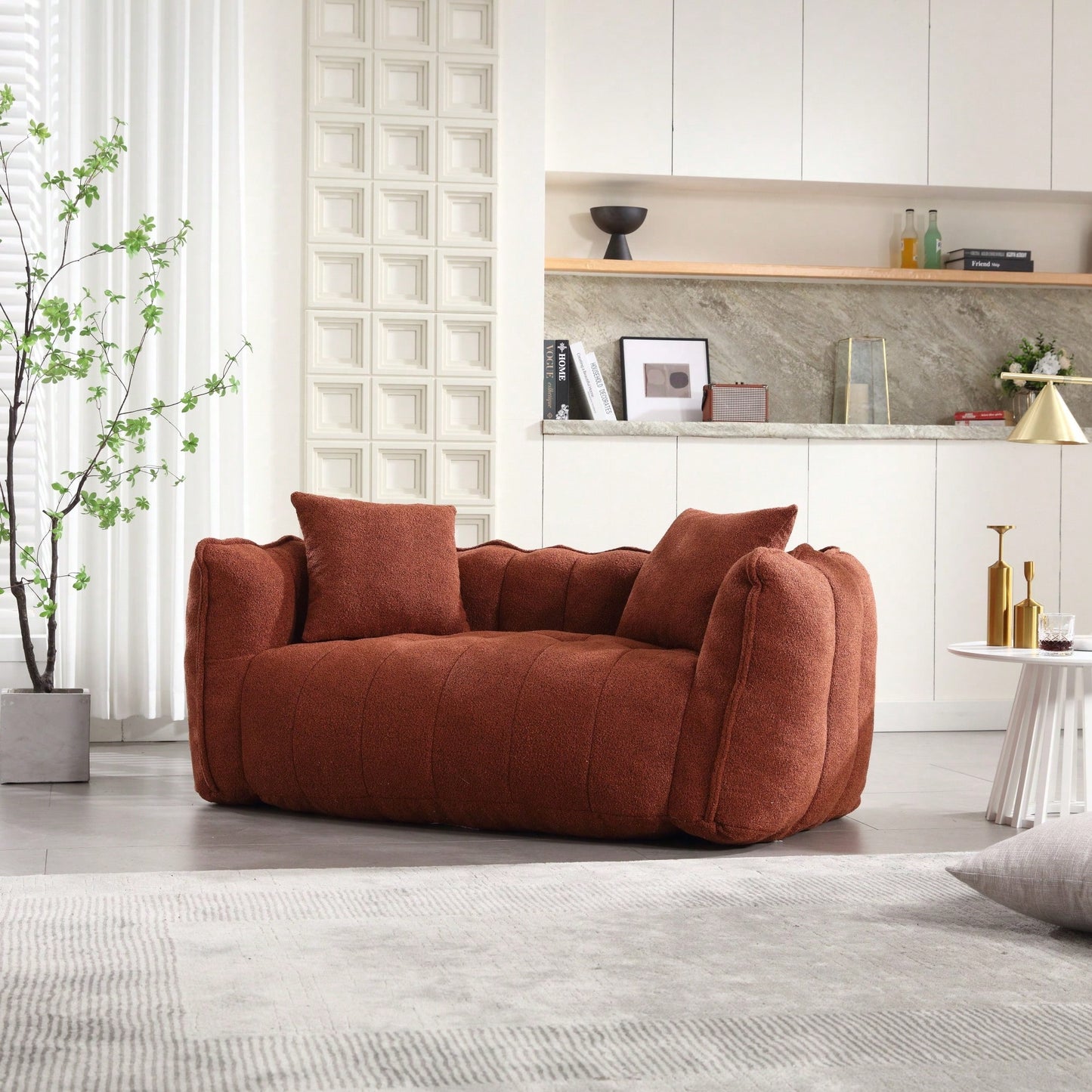 Cozy Soft Beanbag Chair With High Resilience Foam Core For Two - Perfect For Gaming, Reading, And TV Watching