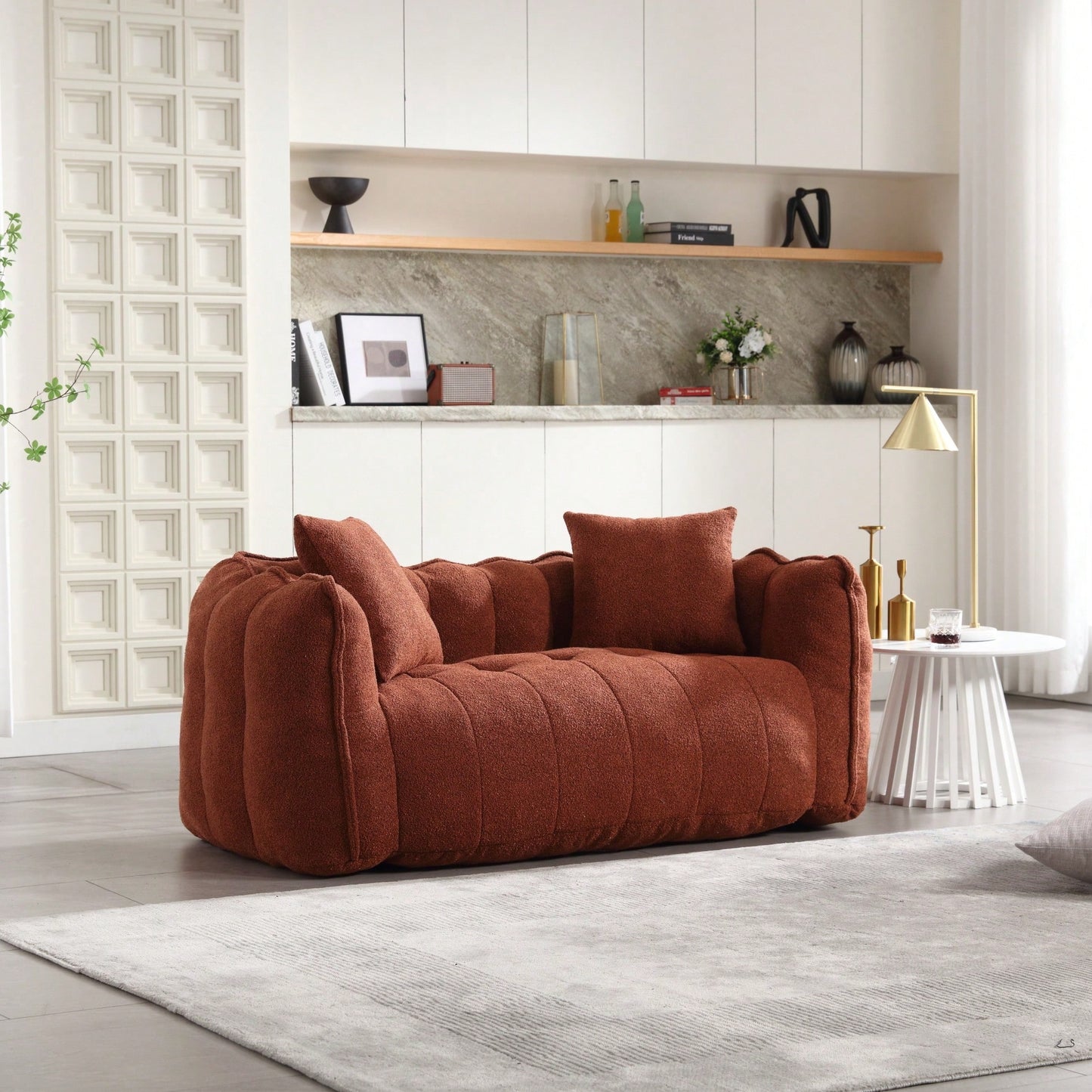 Cozy Soft Beanbag Chair With High Resilience Foam Core For Two - Perfect For Gaming, Reading, And TV Watching