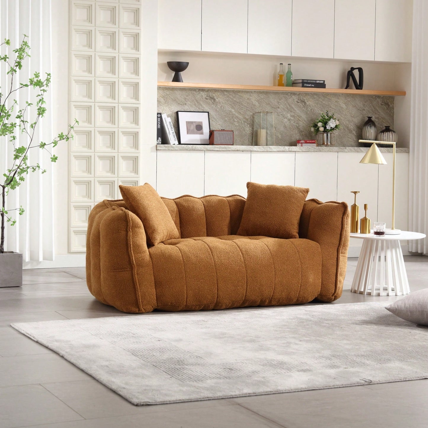 Cozy Soft Beanbag Chair With High Resilience Foam Core For Two - Perfect For Gaming, Reading, And TV Watching
