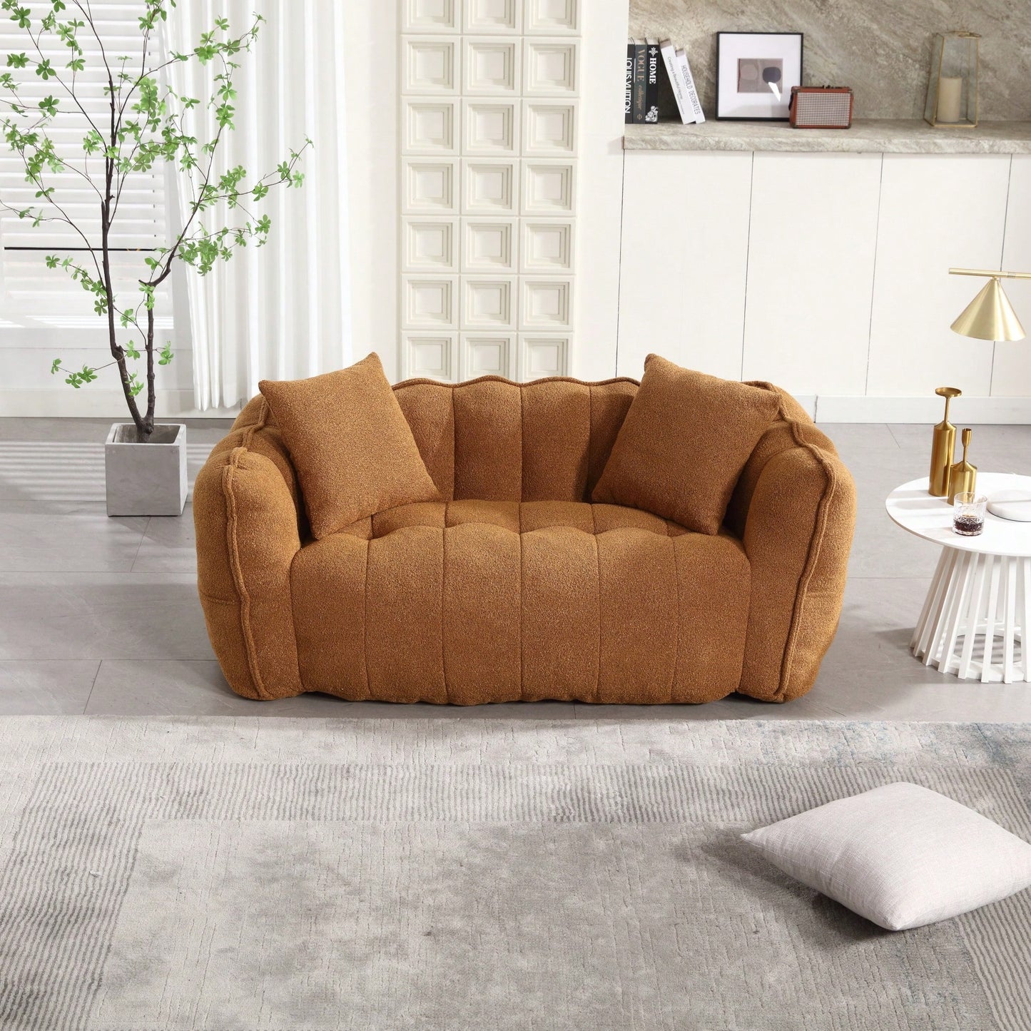 Cozy Soft Beanbag Chair With High Resilience Foam Core For Two - Perfect For Gaming, Reading, And TV Watching