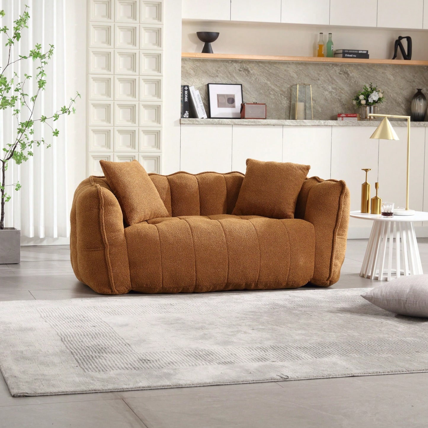 Cozy Soft Beanbag Chair With High Resilience Foam Core For Two - Perfect For Gaming, Reading, And TV Watching