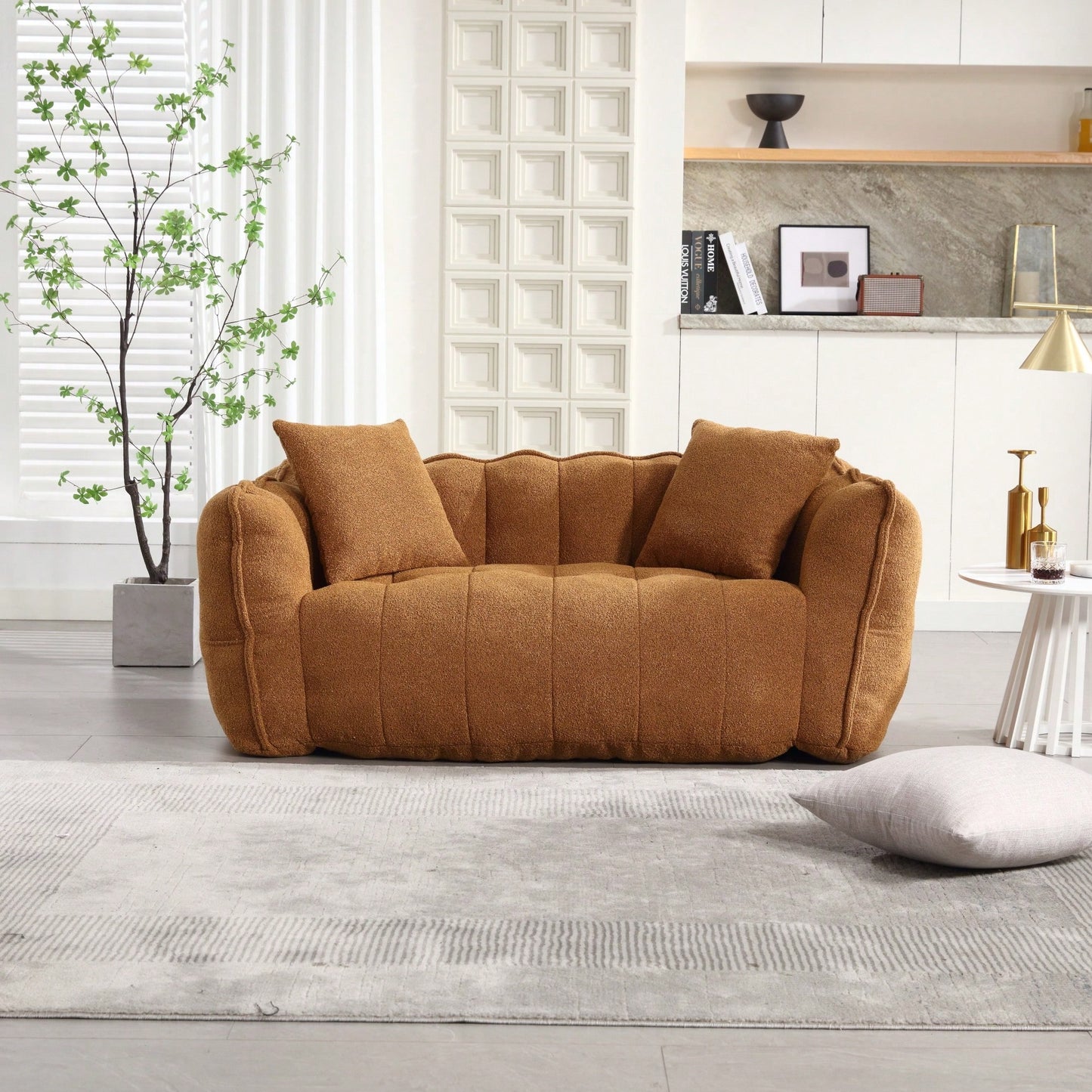 Cozy Soft Beanbag Chair With High Resilience Foam Core For Two - Perfect For Gaming, Reading, And TV Watching