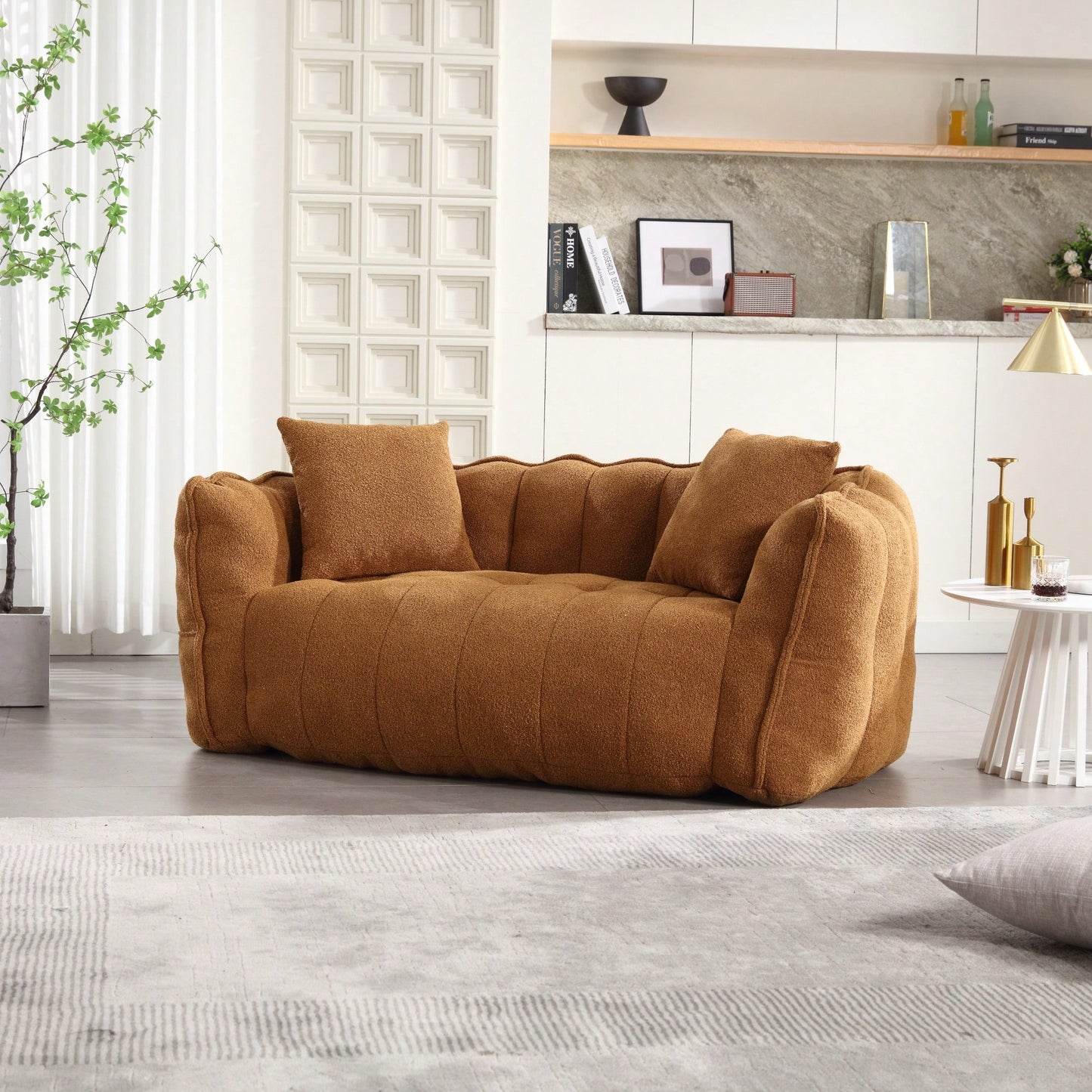 Cozy Soft Beanbag Chair With High Resilience Foam Core For Two - Perfect For Gaming, Reading, And TV Watching