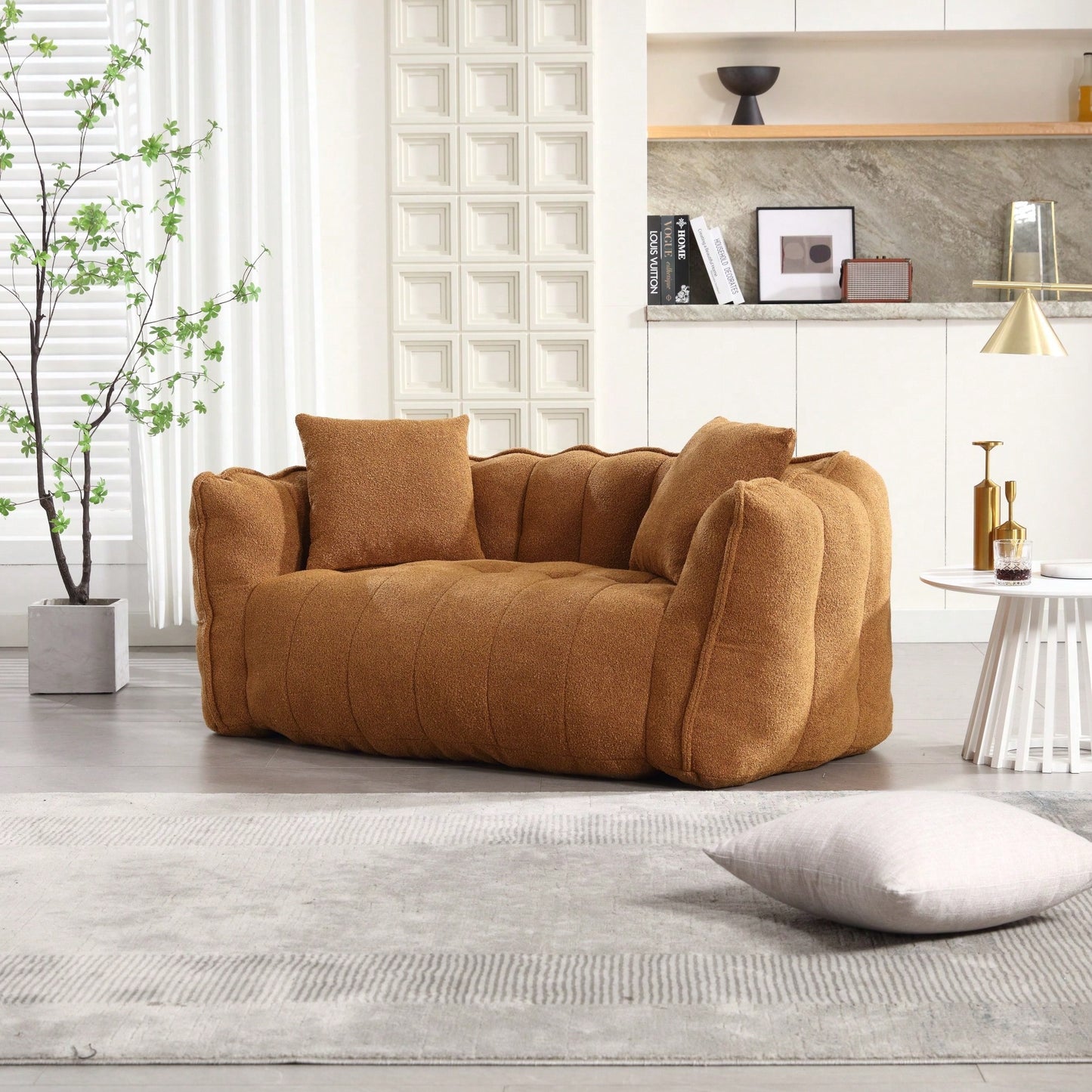 Cozy Soft Beanbag Chair With High Resilience Foam Core For Two - Perfect For Gaming, Reading, And TV Watching