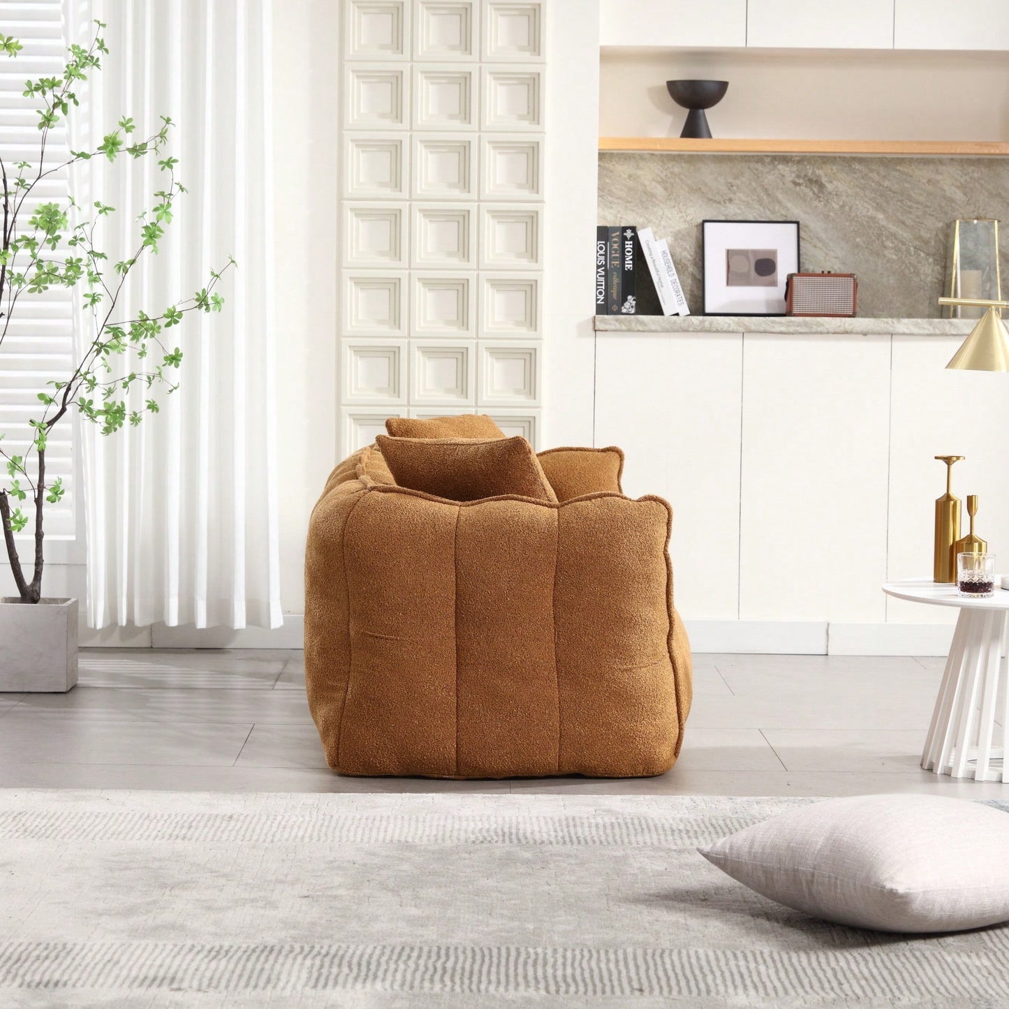 Cozy Soft Beanbag Chair With High Resilience Foam Core For Two - Perfect For Gaming, Reading, And TV Watching