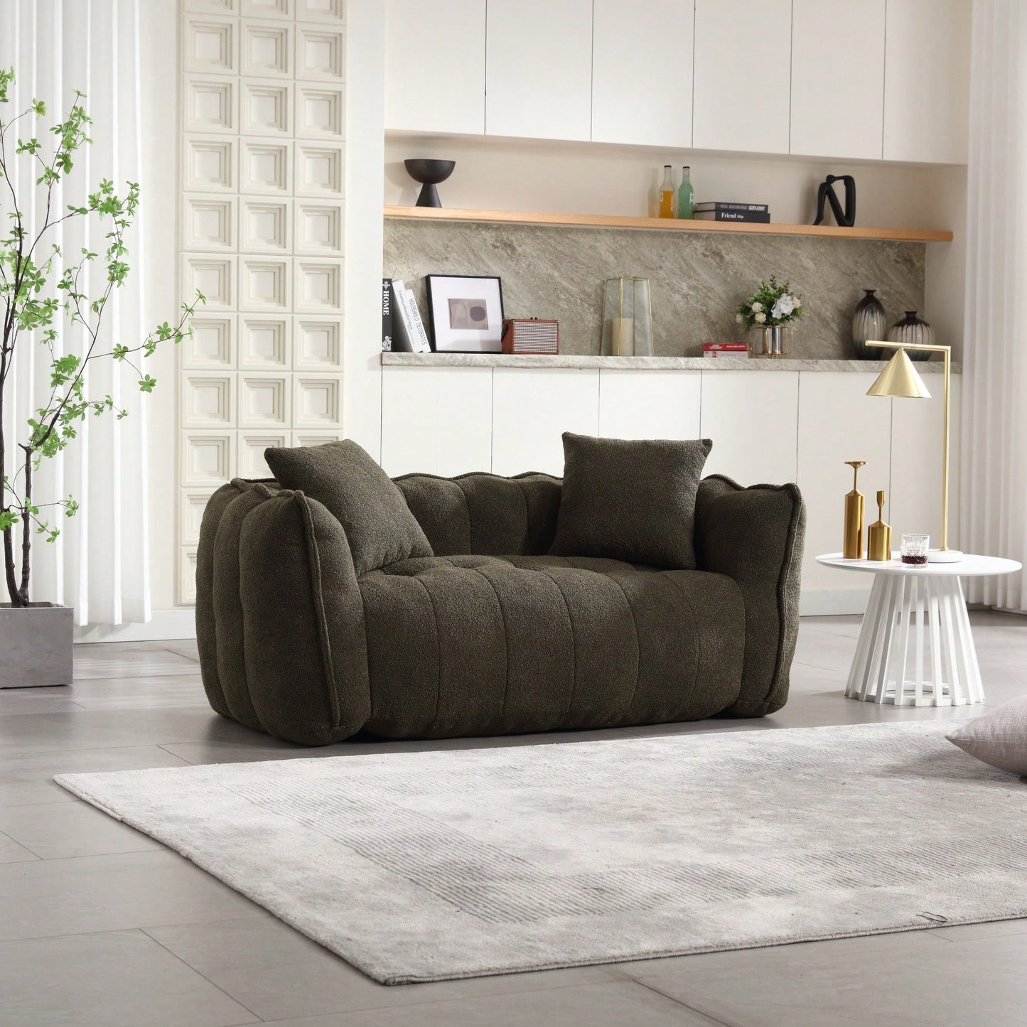Cozy Soft Beanbag Chair With High Resilience Foam Core For Two - Perfect For Gaming, Reading, And TV Watching